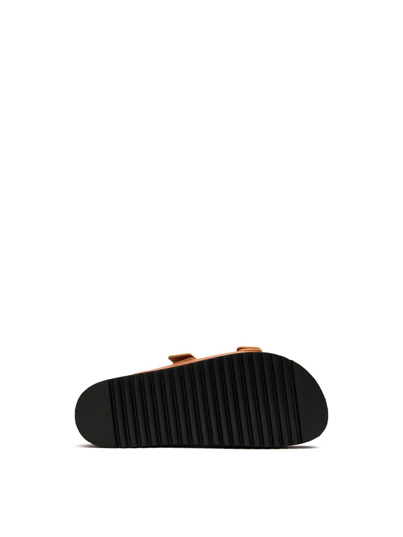 Plum Footbed Sandals Tan