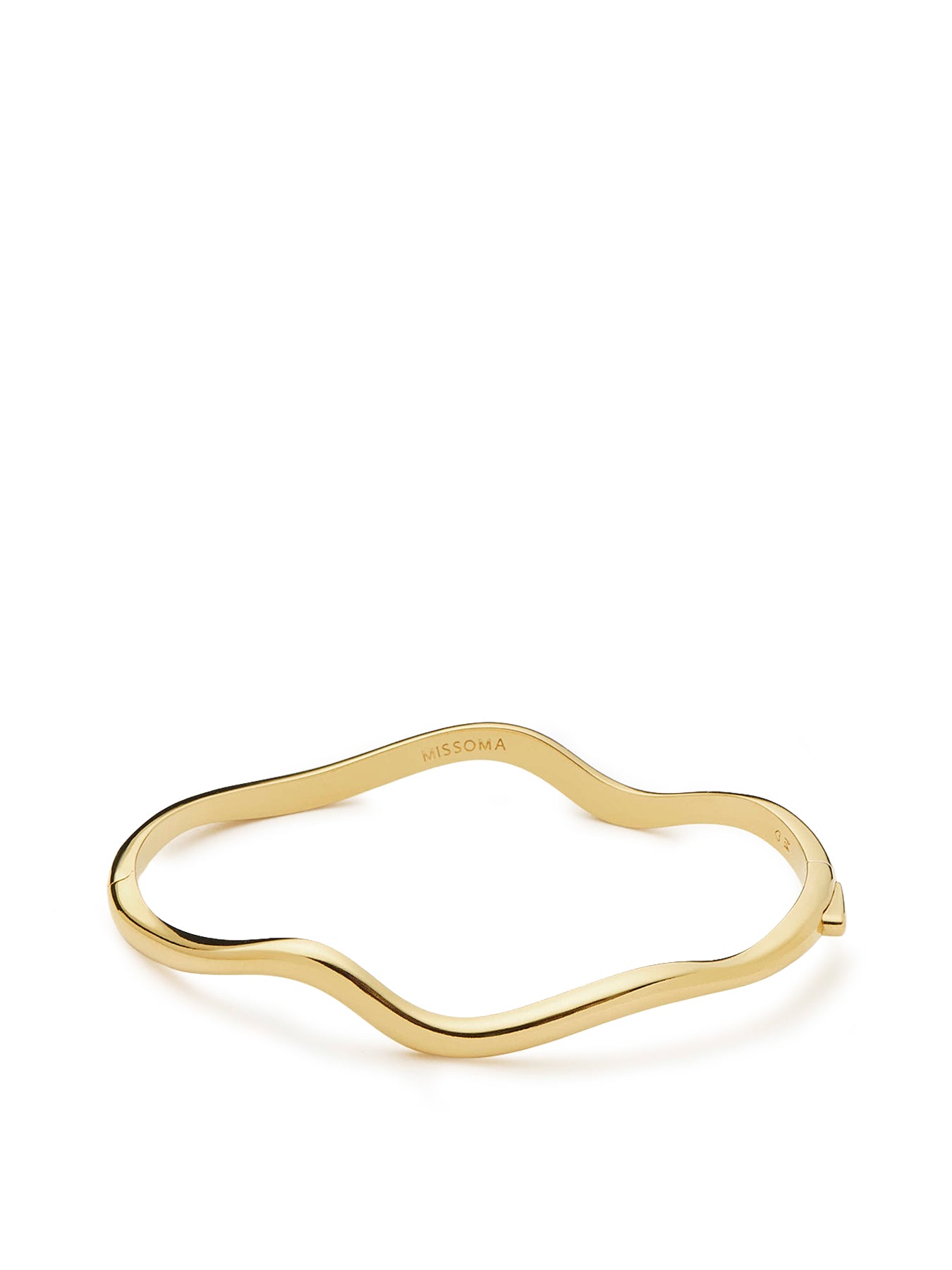 Molten Hinged Bangle Gold