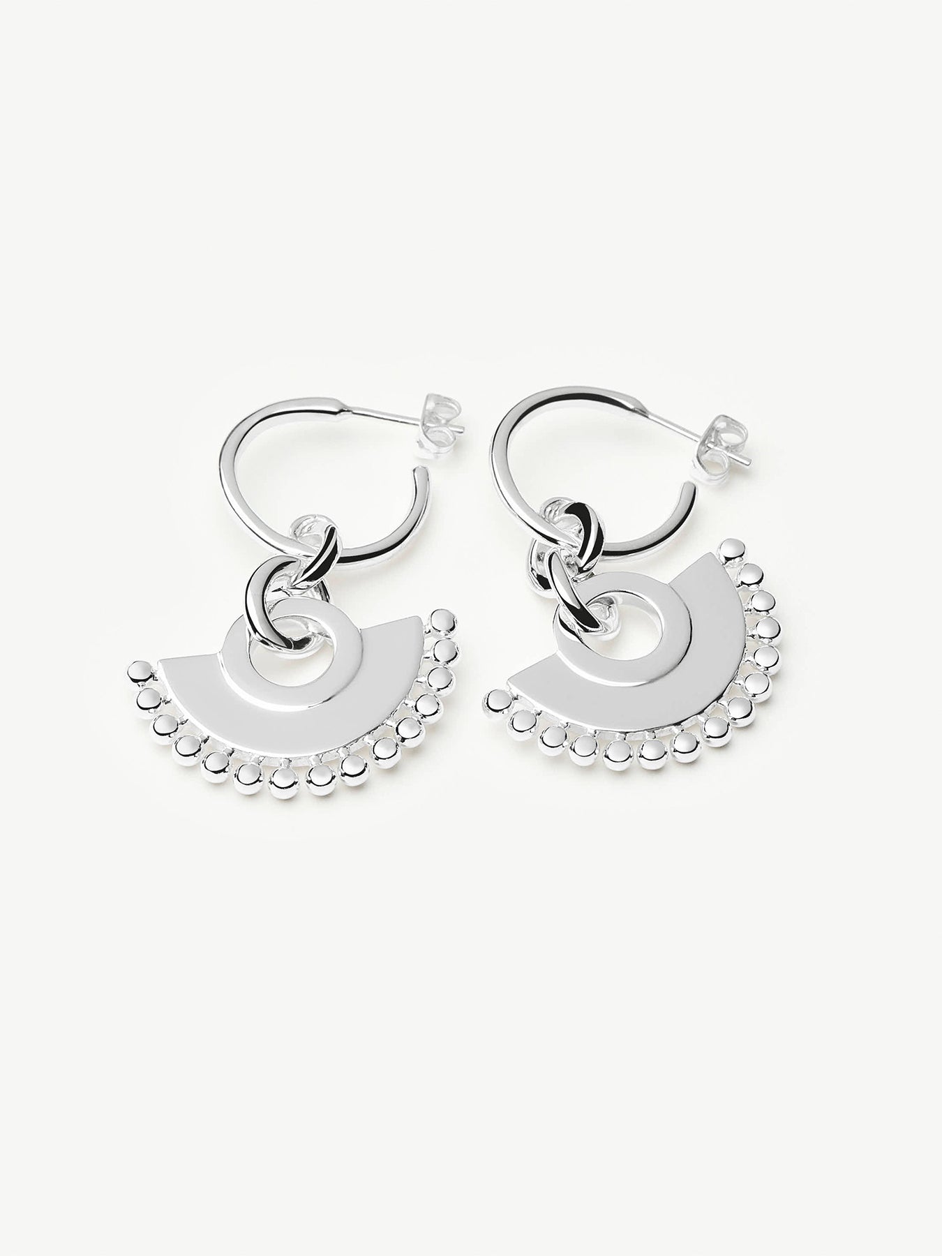 Zenyu Chandelier Hoop Earrings Silver