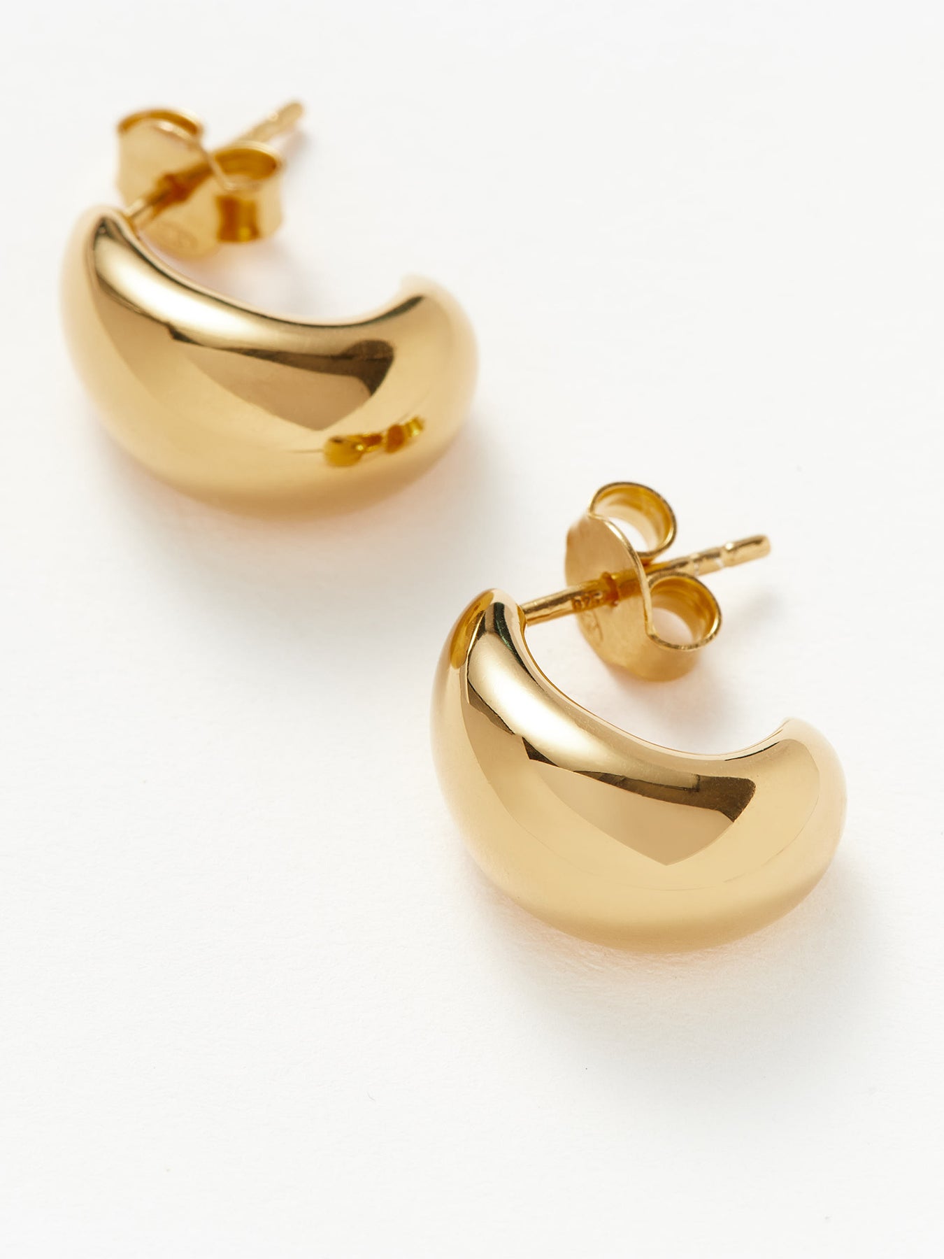 Savi Dome Mini Hoop Earrings Gold