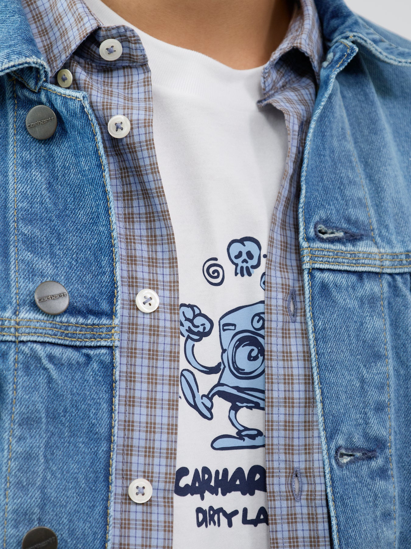 Cotton Dirty Laundry Graphic T-Shirt - White