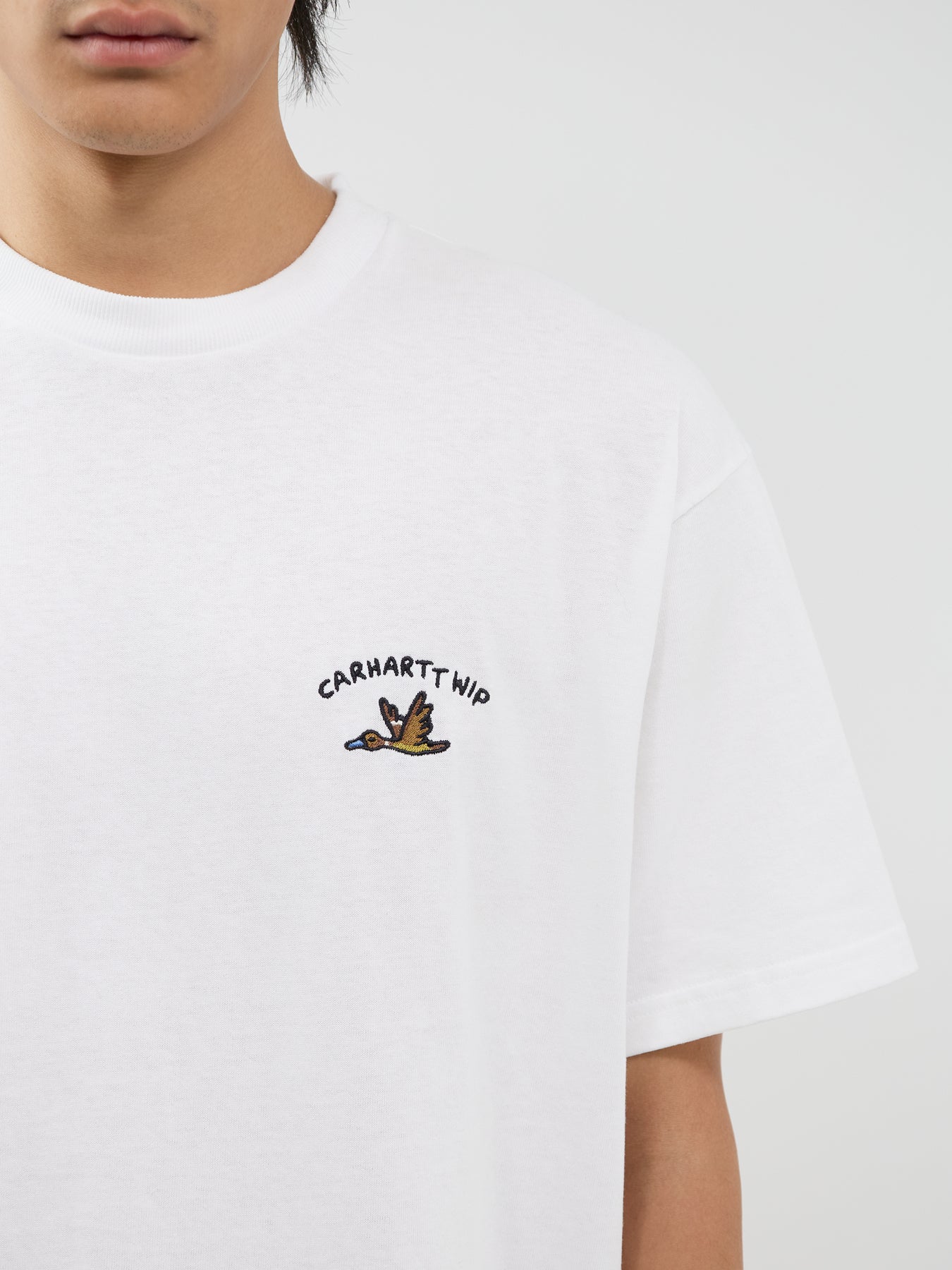 Organic Cotton Animated Ducks Graphic T-Shirt - White