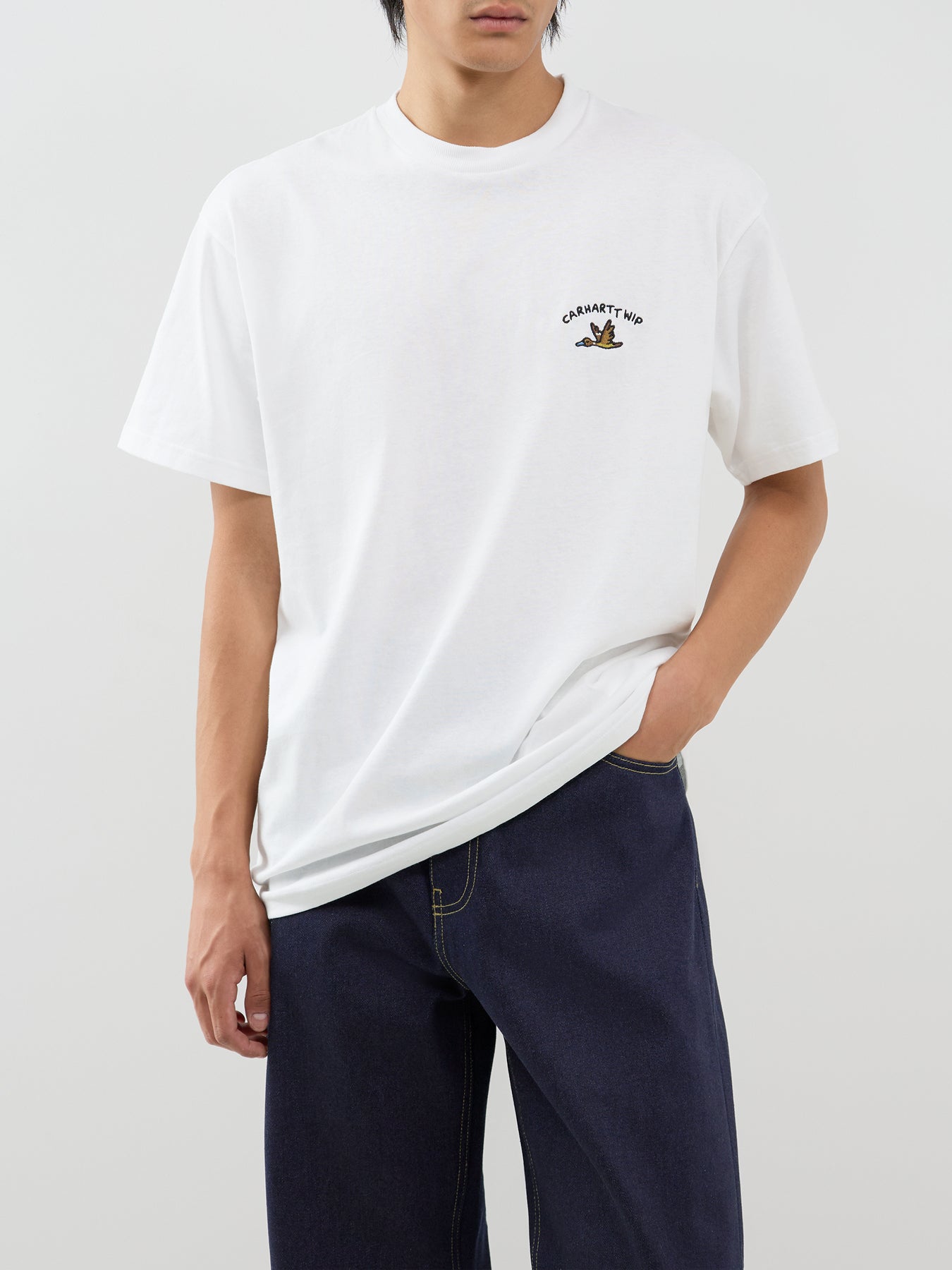 Organic Cotton Animated Ducks Graphic T-Shirt - White