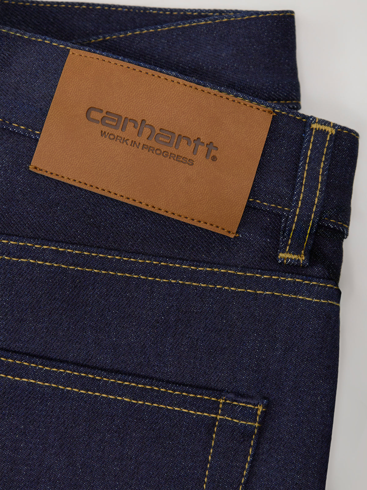 Cotton Blend Payson Denim Trousers - Blue Rigid