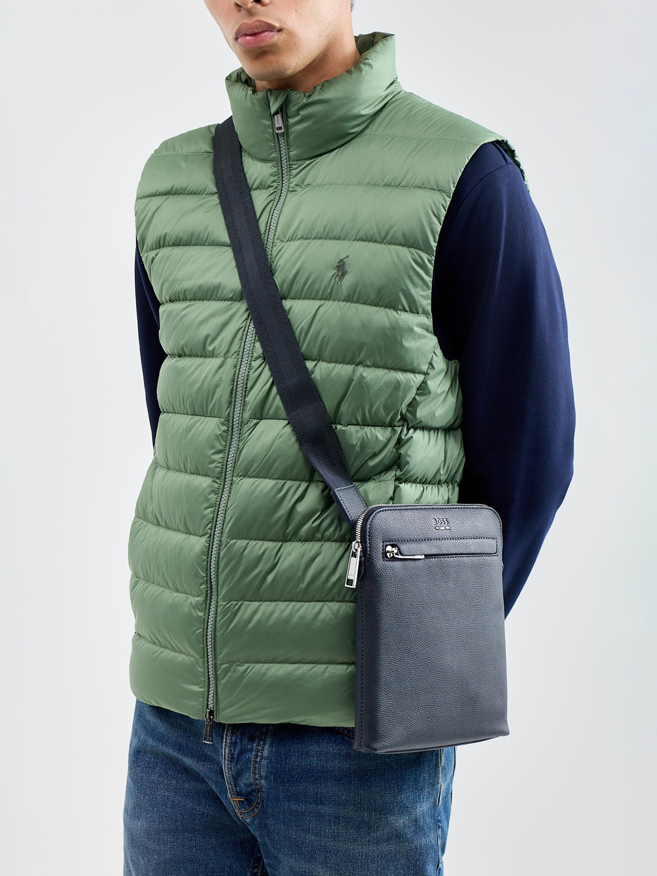 Ray Zip Envelope Crossbody Bag Navy