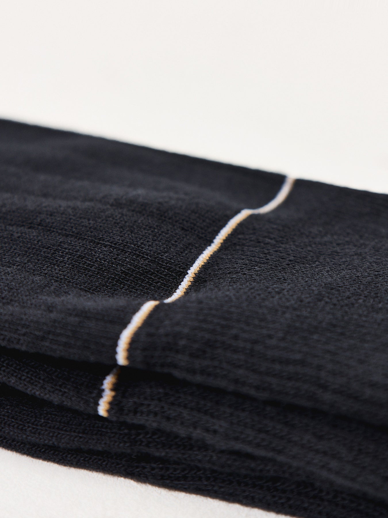 Light Rib Crew Socks Two Pack Black