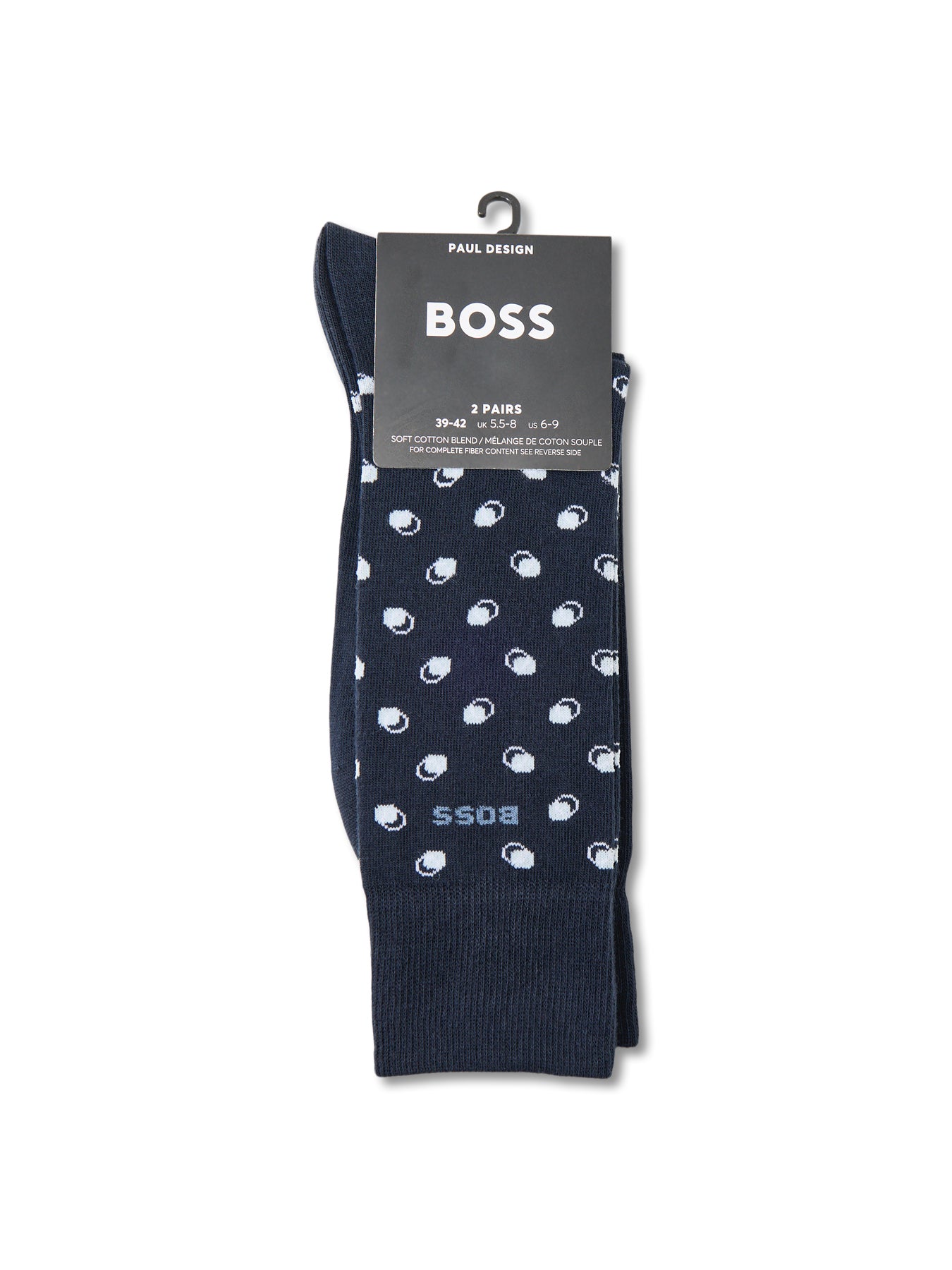 Minipattern Crew Socks Two Pack Navy