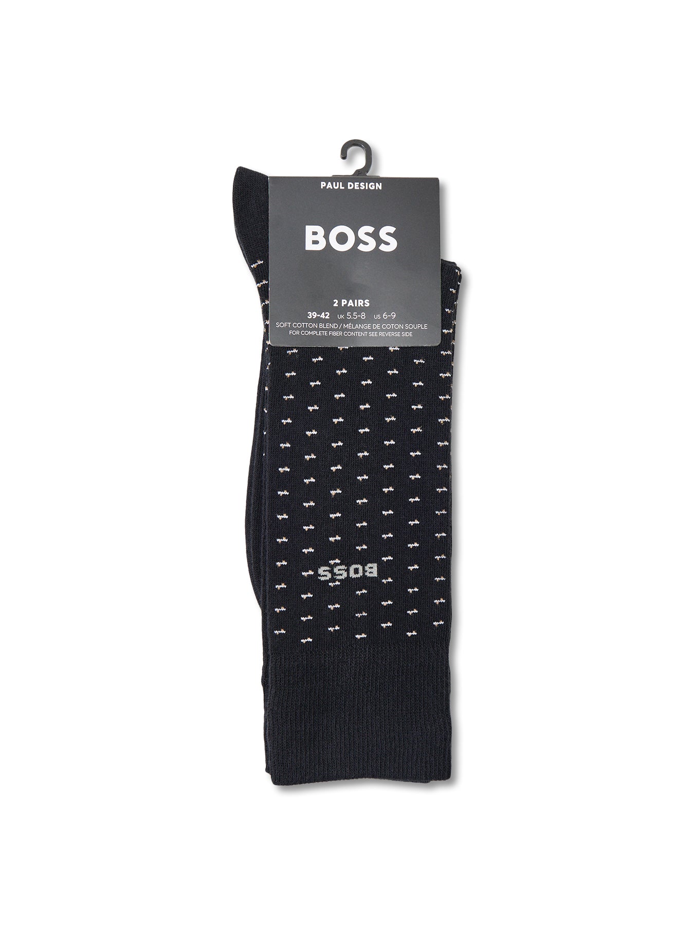 Minipattern Crew Socks Two Pack Black