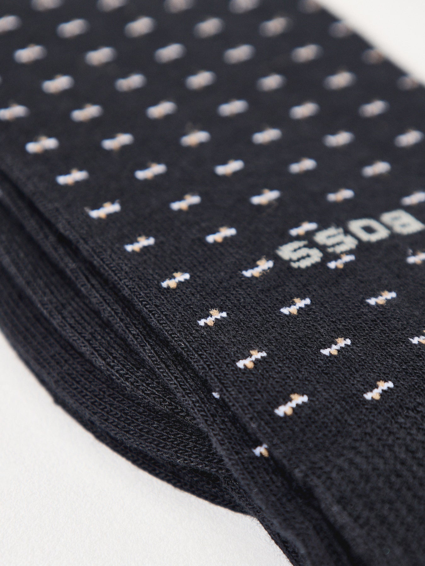 Minipattern Crew Socks Two Pack Black