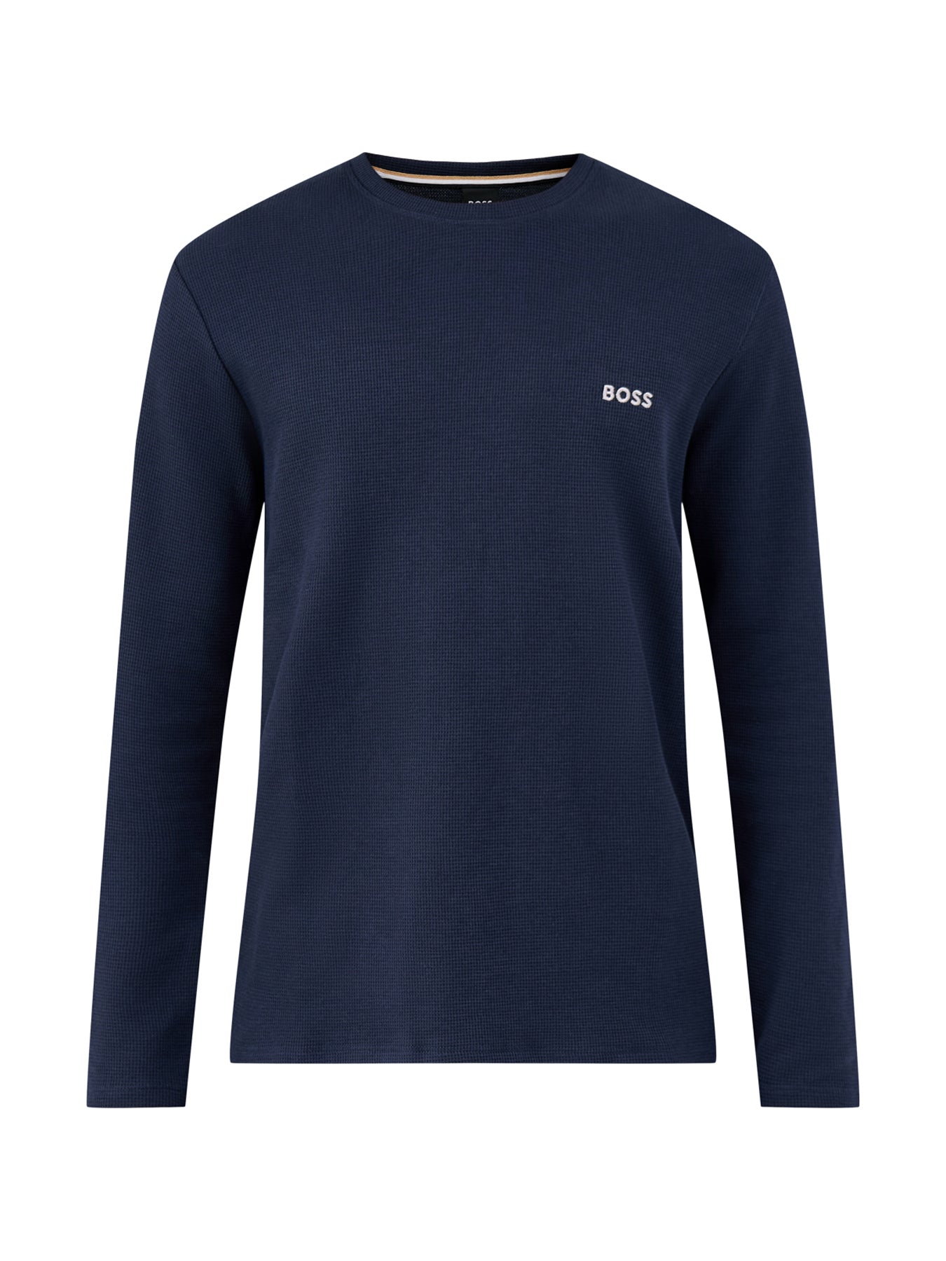 Waffle Long Sleeve Lounge Top Navy