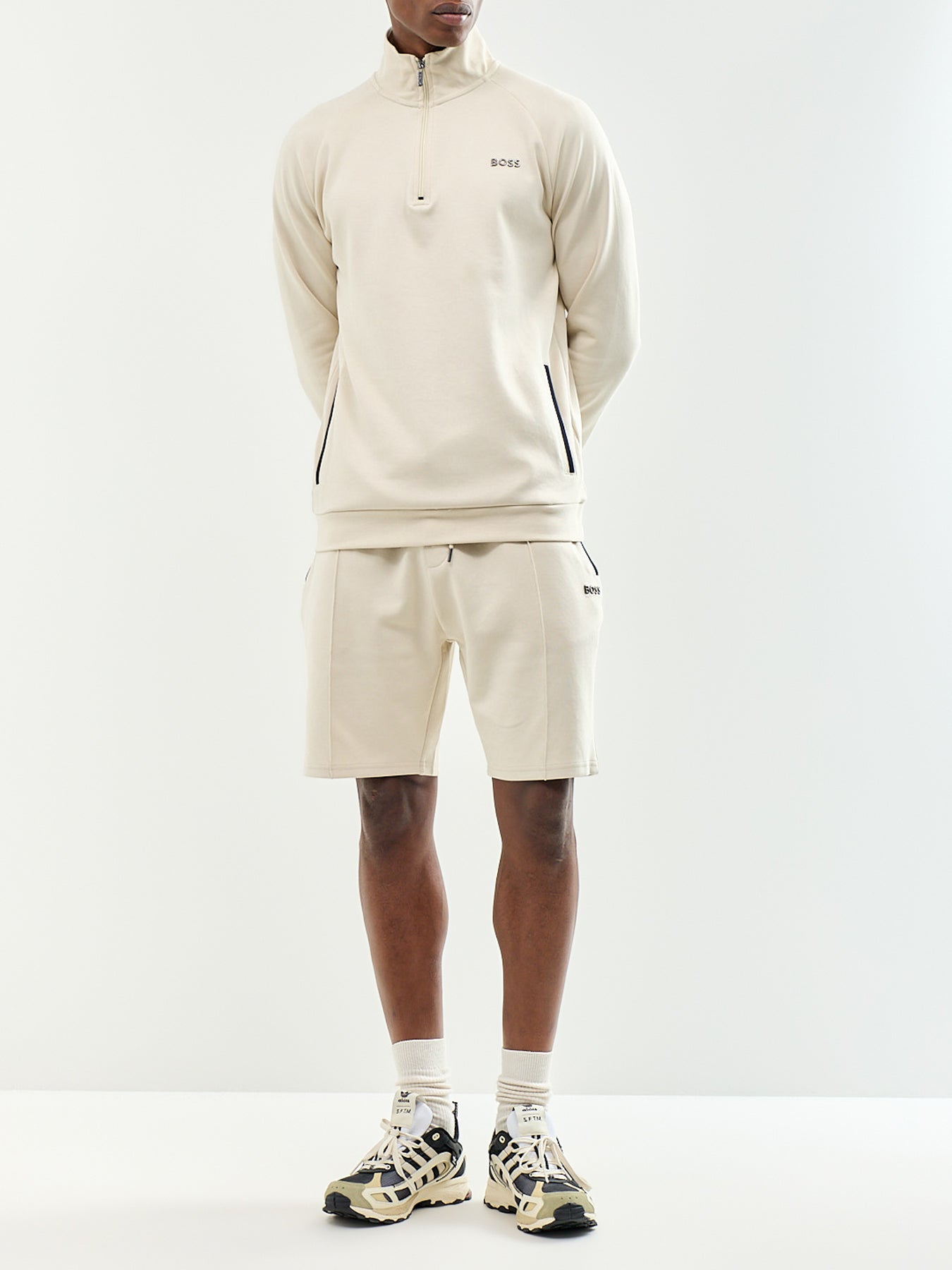 Men's Cotton Blend Sense Quarter-Zip Lounge Top