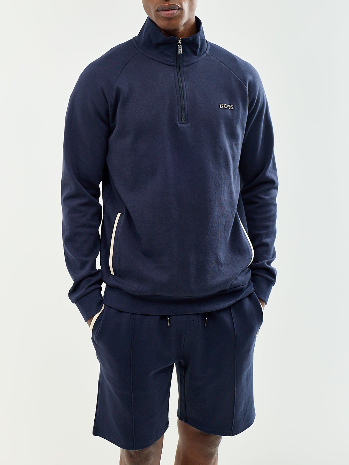 Cotton Blend Sense Quarter Zip Sweatshirt
