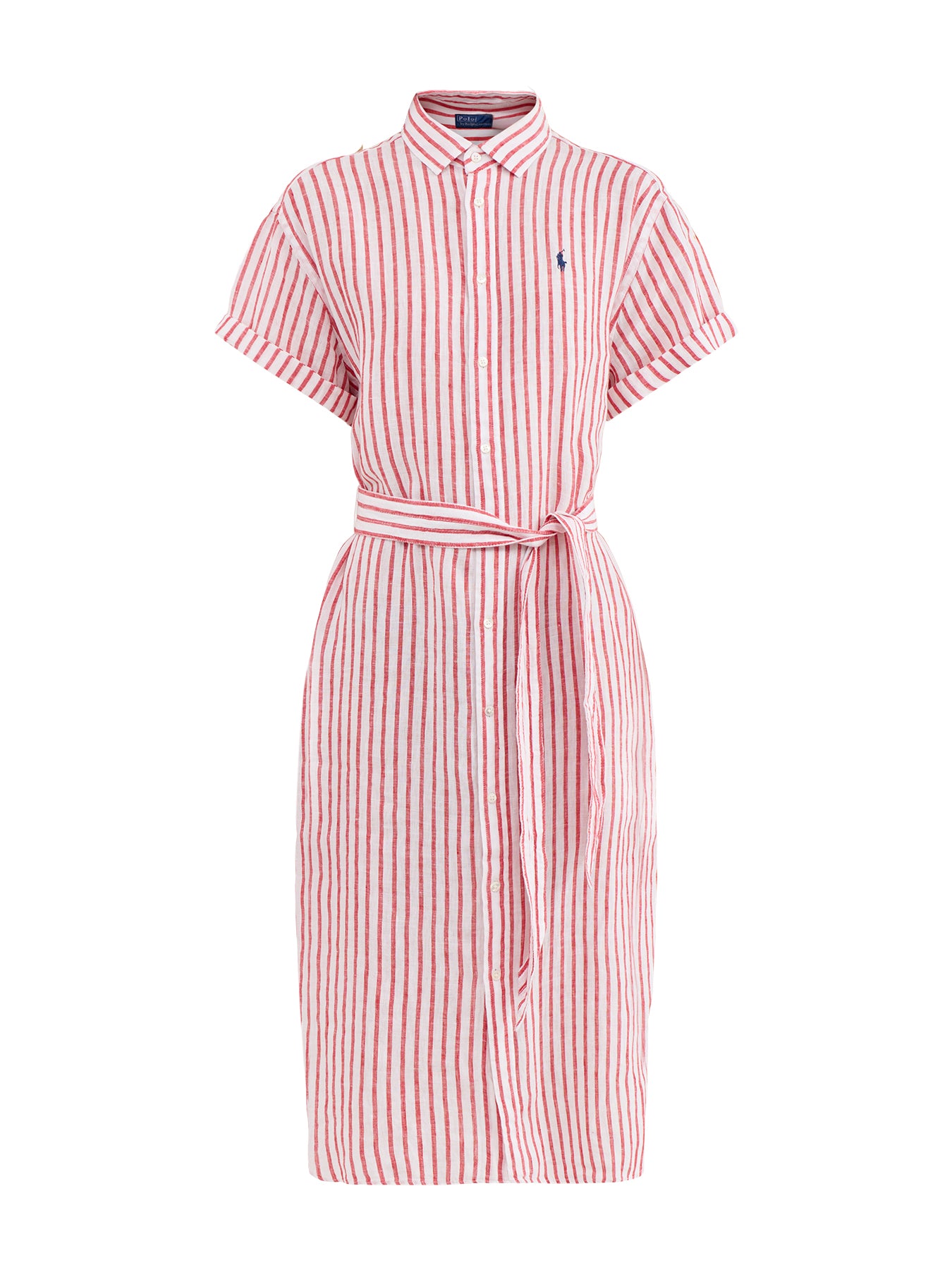 Midi Stripe SS Shirt Dress