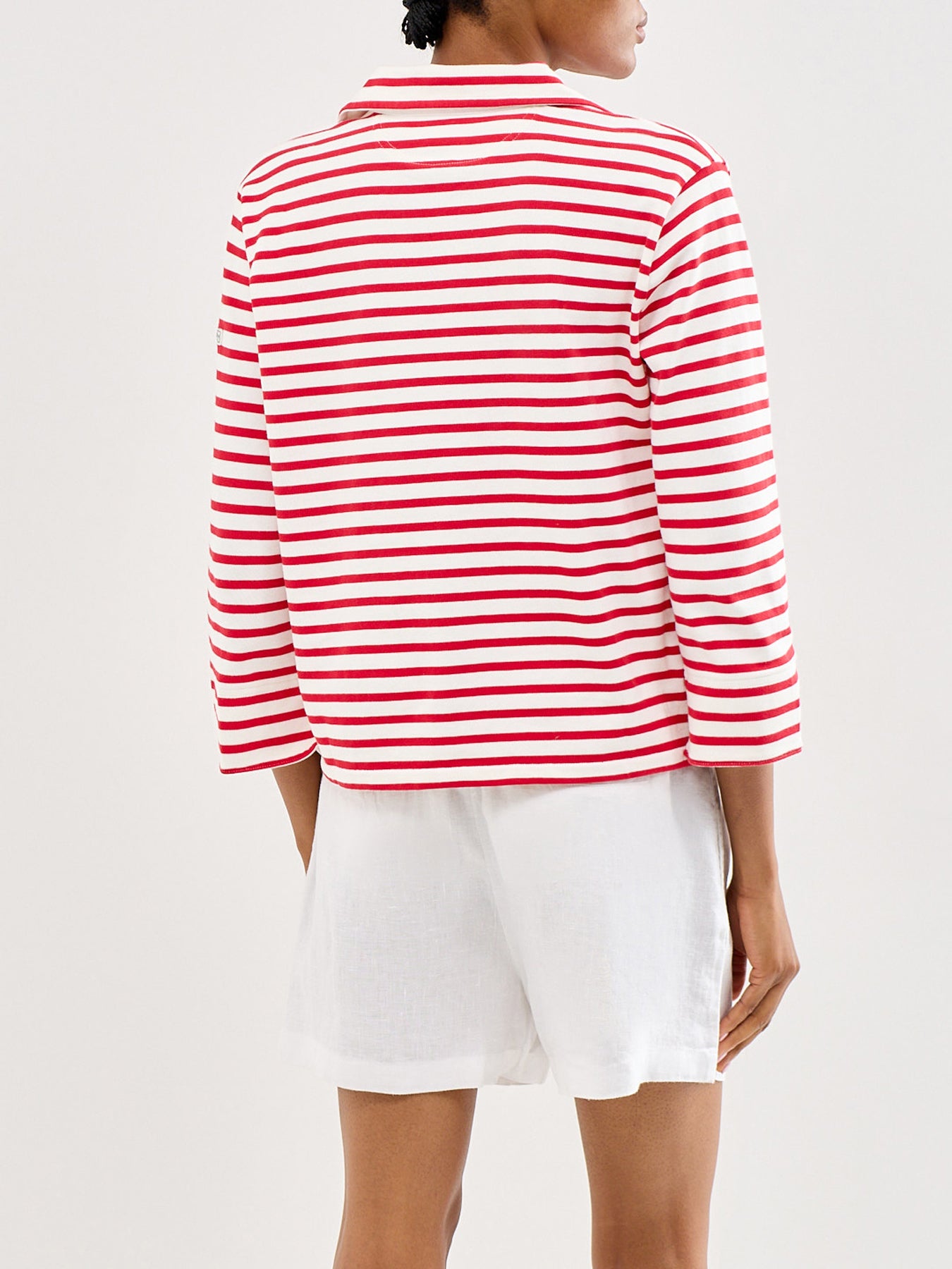 Stripe Knit Polo Shirt Multi