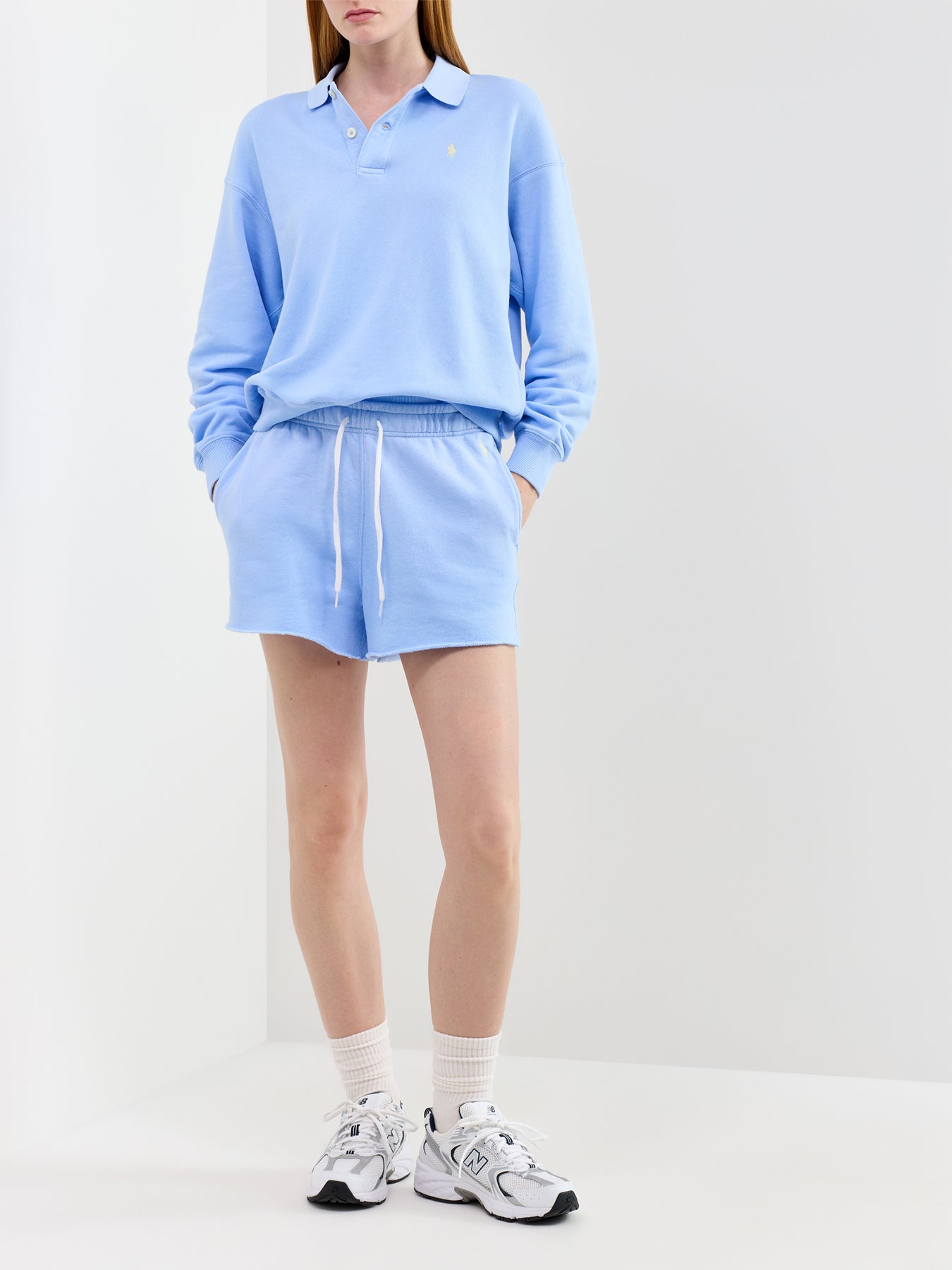 Polo Knit Sweatshirt Blue