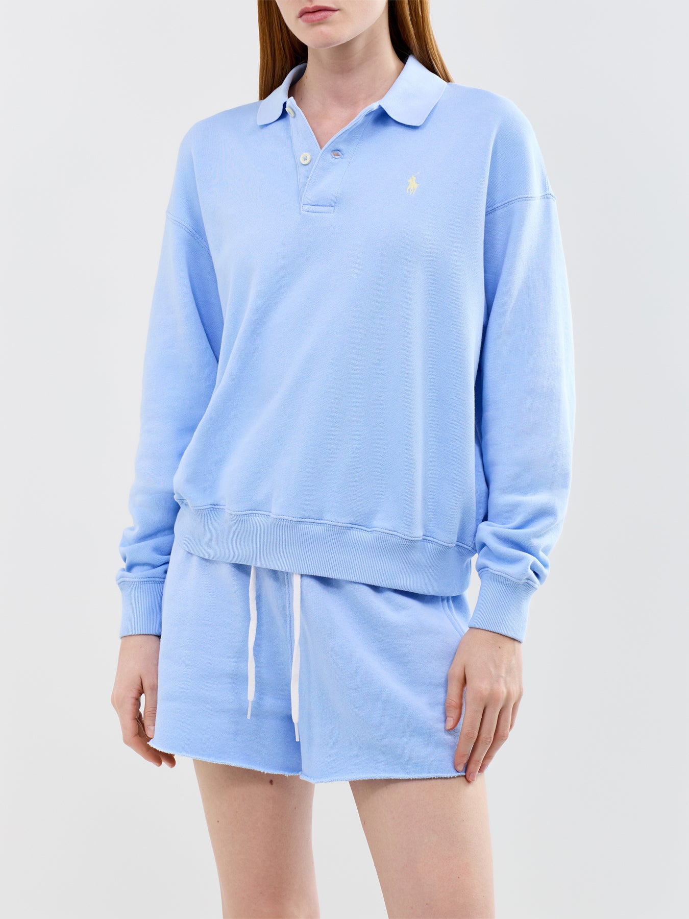 Polo Knit Sweatshirt Blue