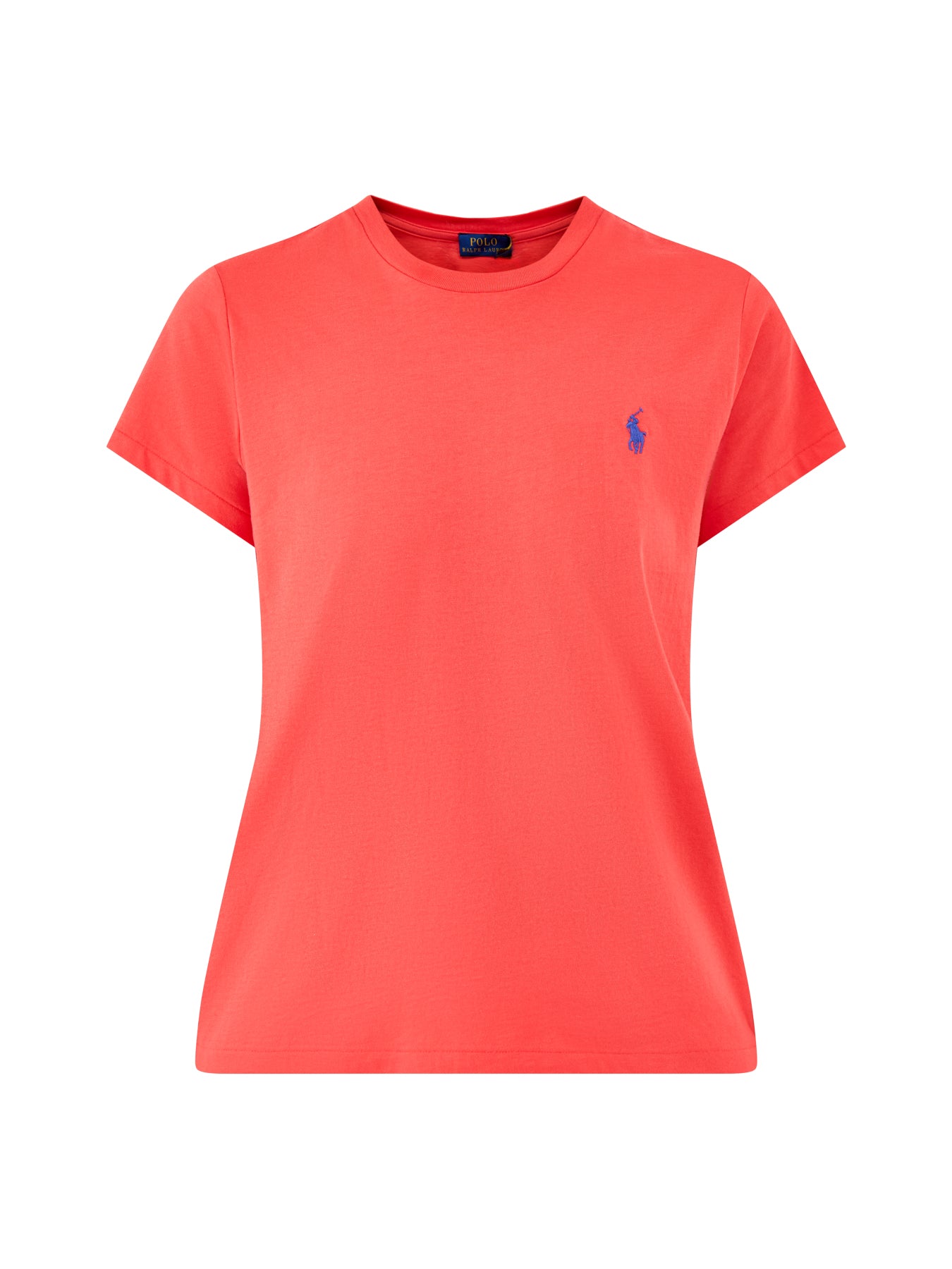 Crew Neck Knit T-Shirt Red