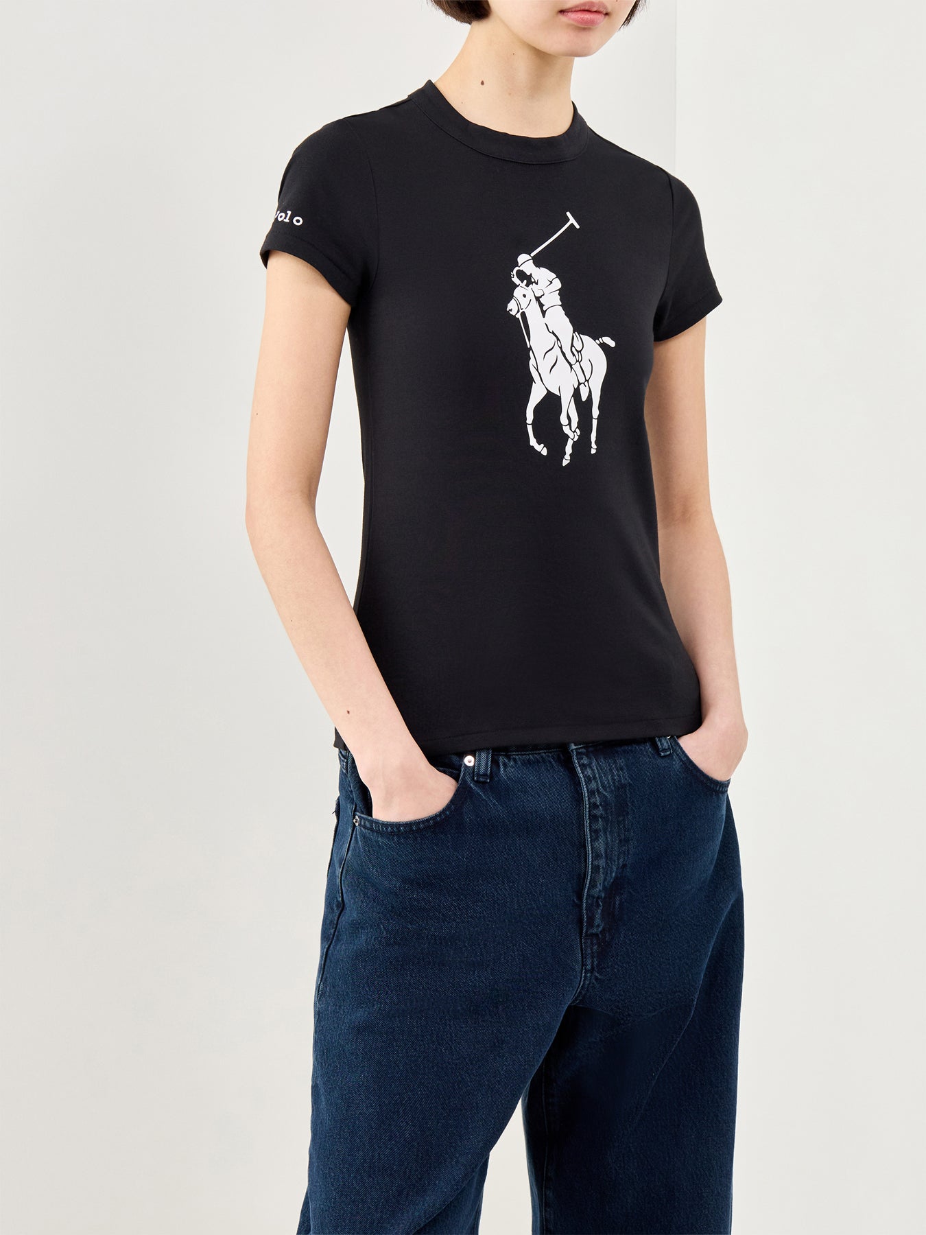 Logo Knit T-Shirt Black