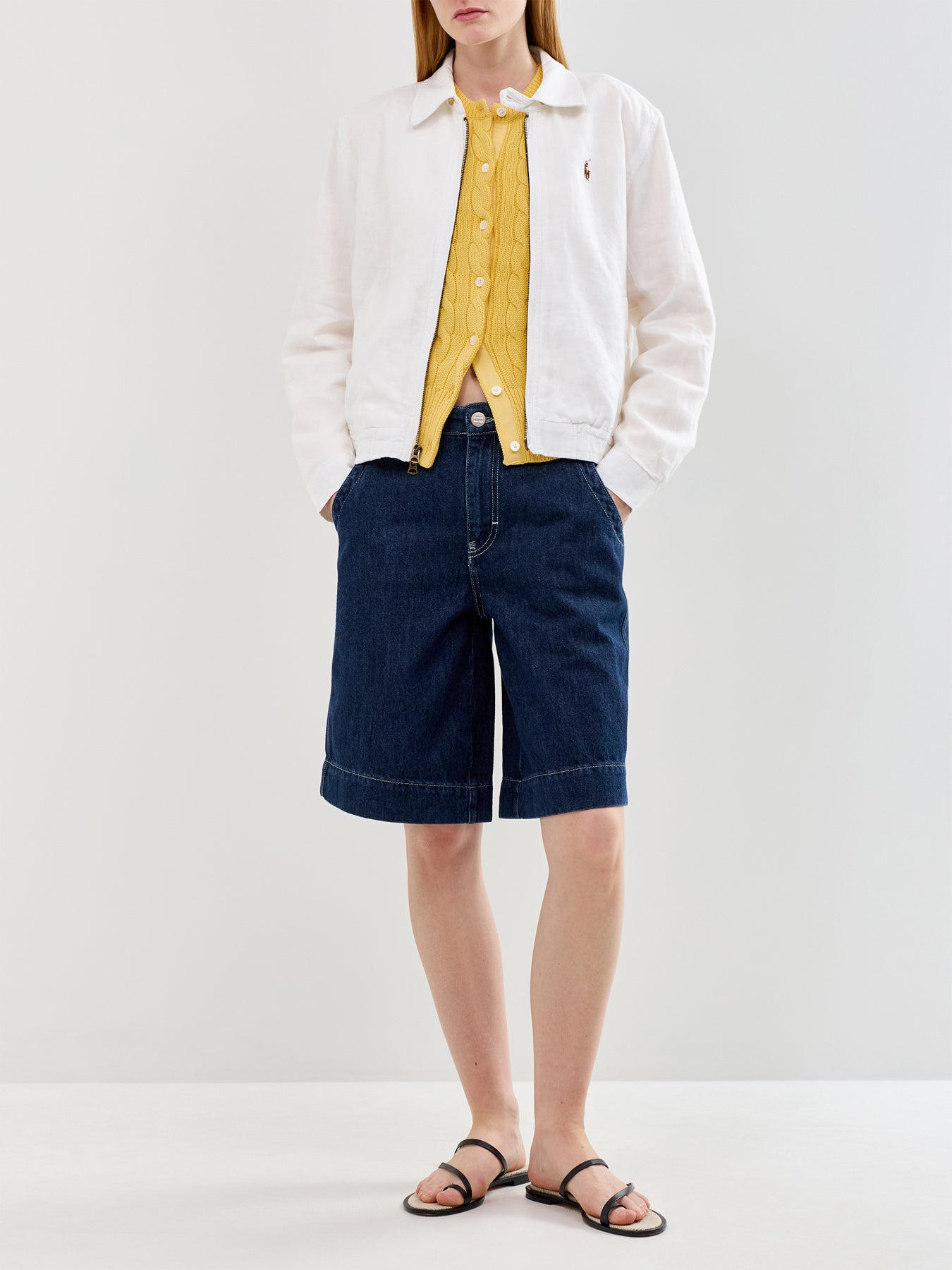 Short Trucker Windbreaker White