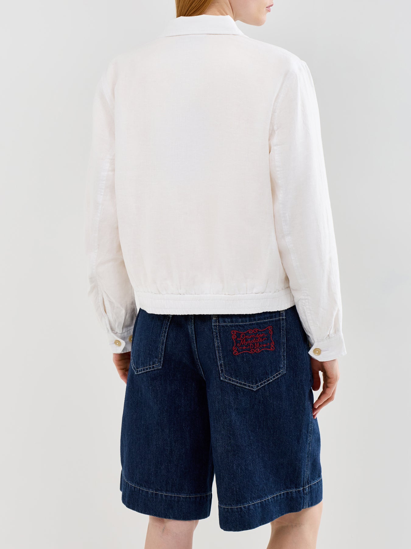 Short Trucker Windbreaker White
