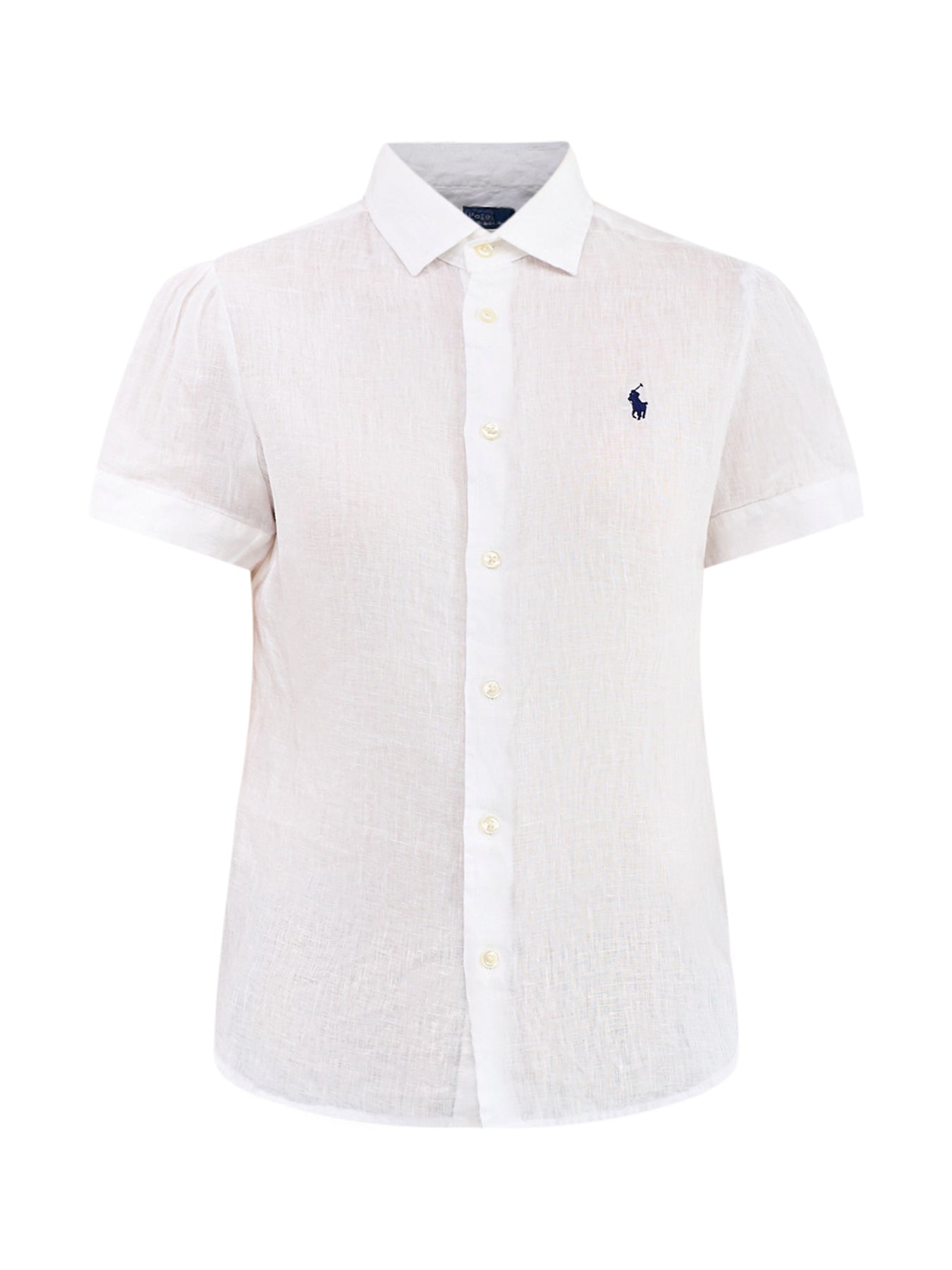 Short Sleeve Linen Shirt White