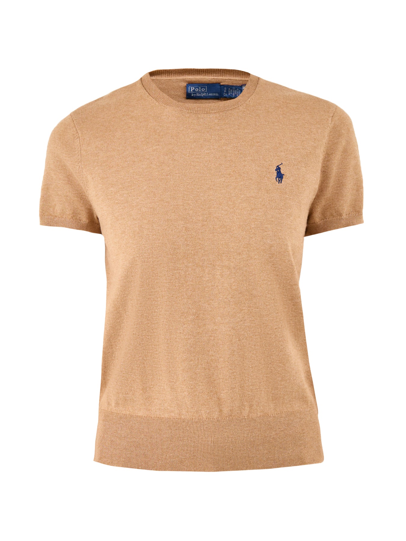 Short Sleeve Knit Pullover Brown