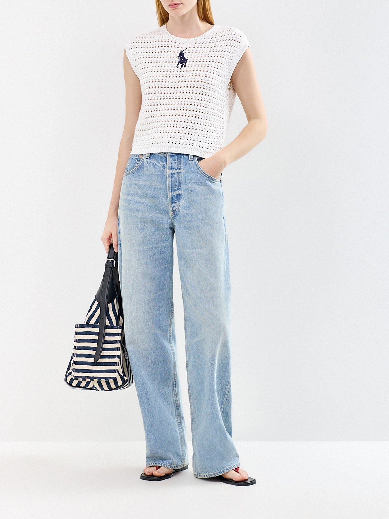 Crochet Sleeveless Top White