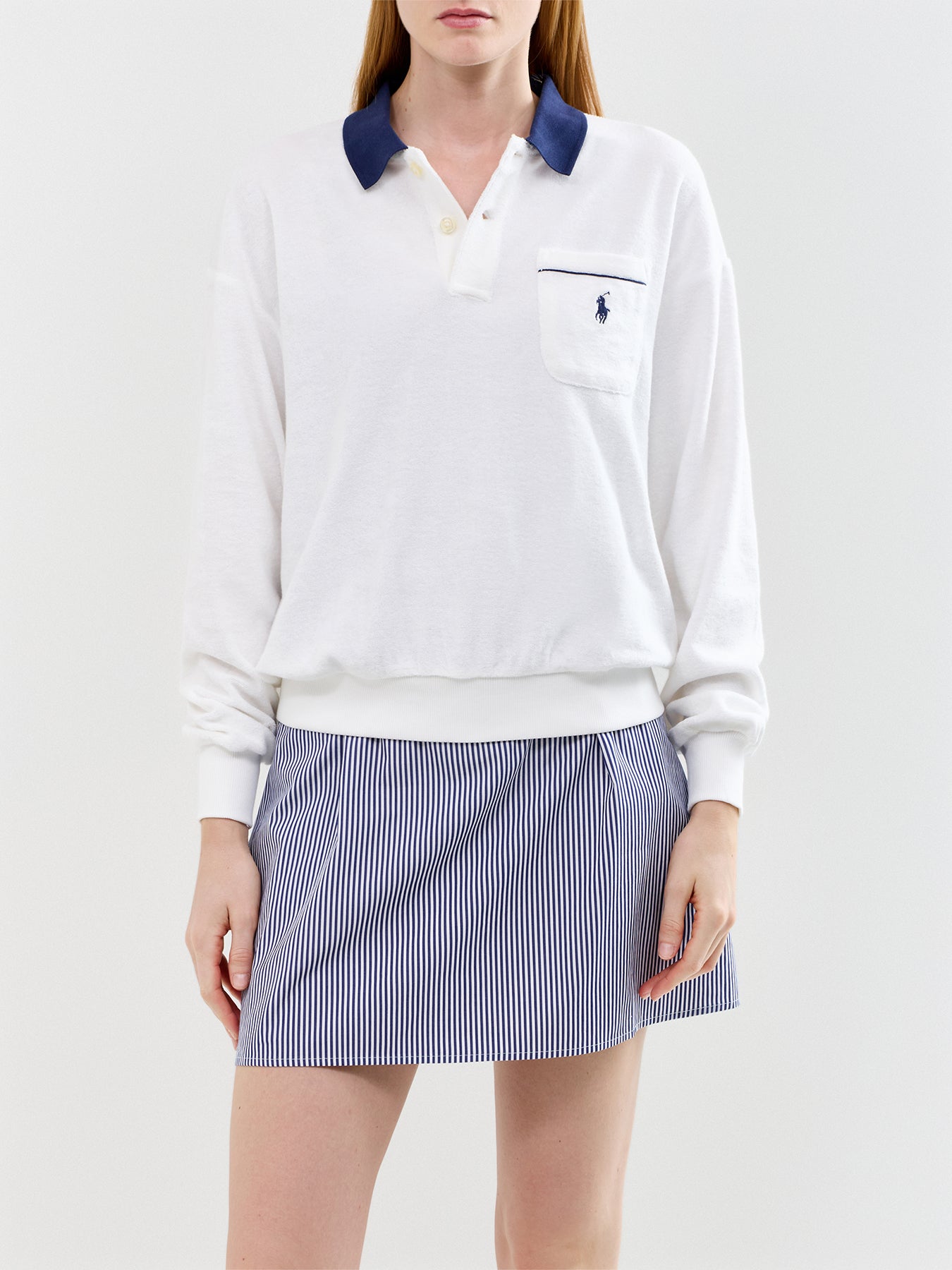 Rugby Terry LS Top White