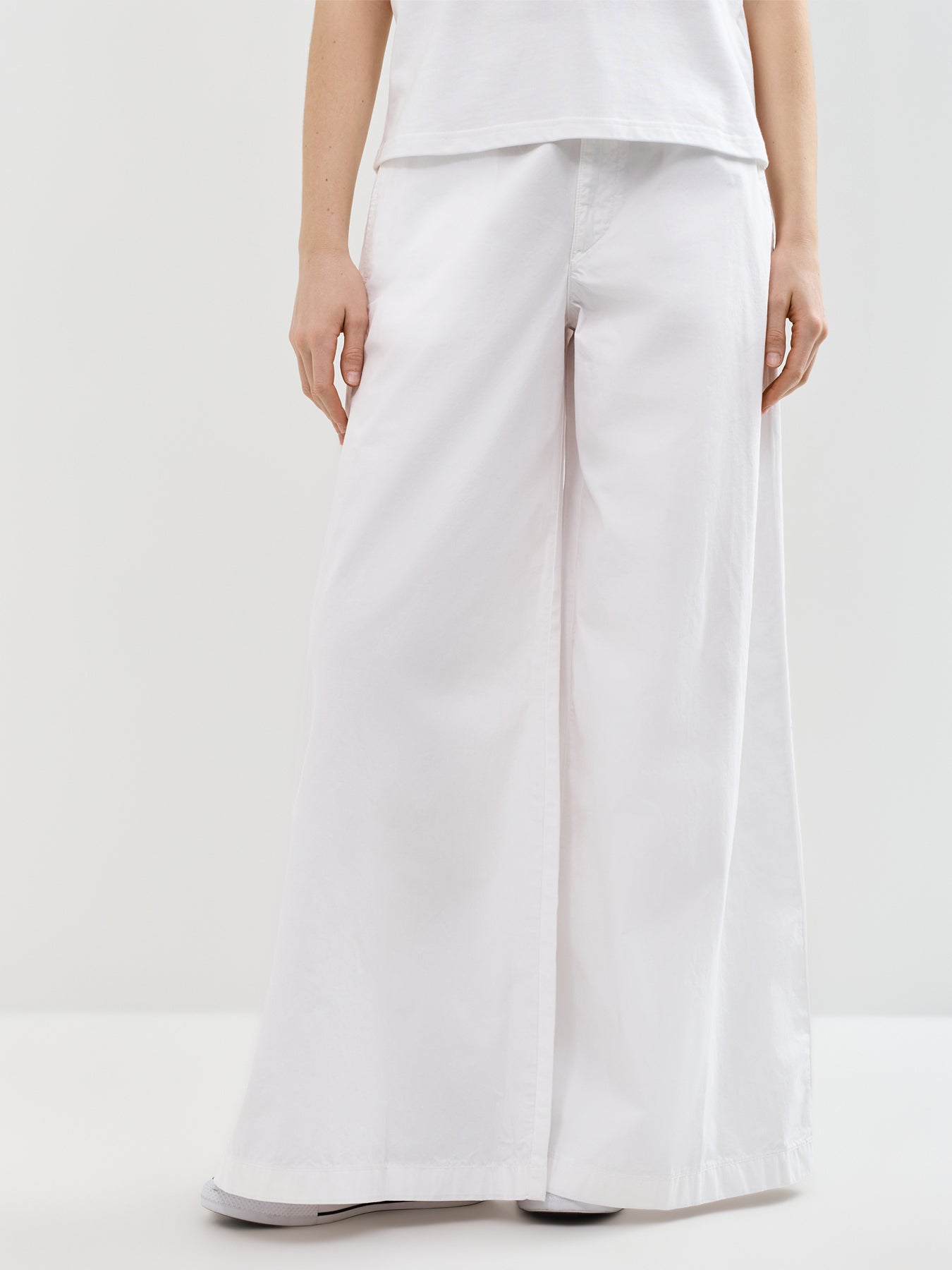 Wide Leg Trousers White