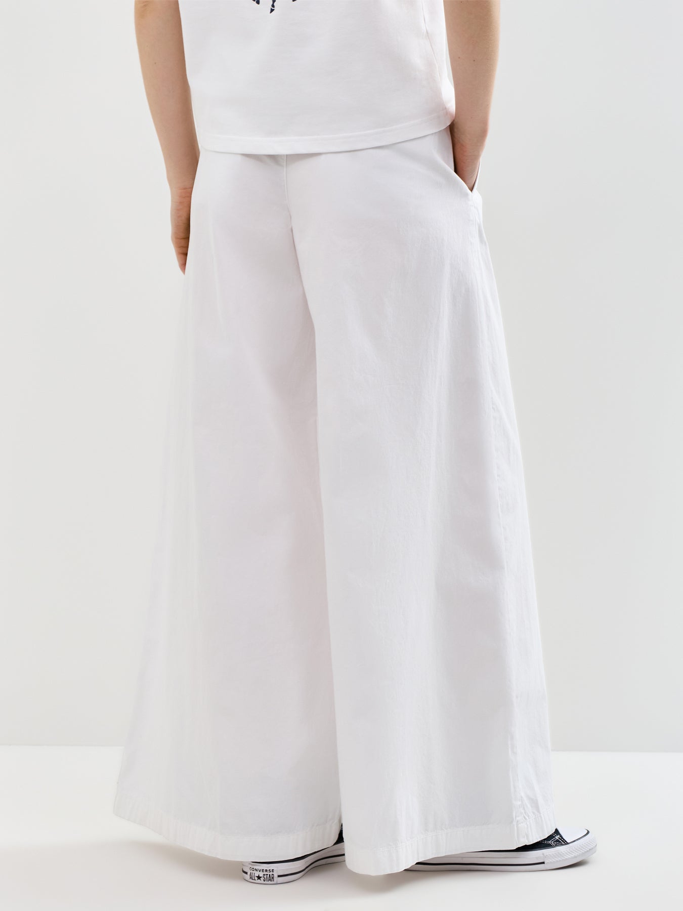 Wide Leg Trousers White