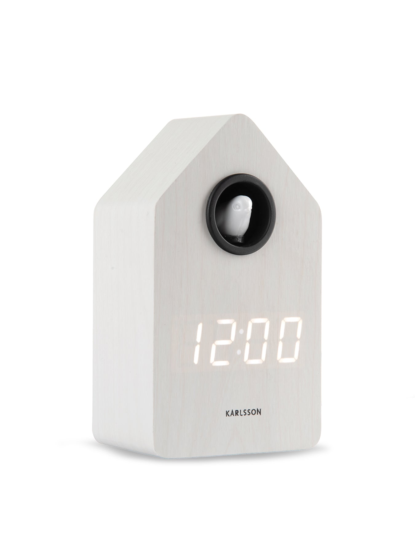 Cuckoo LED Alarm Clock White