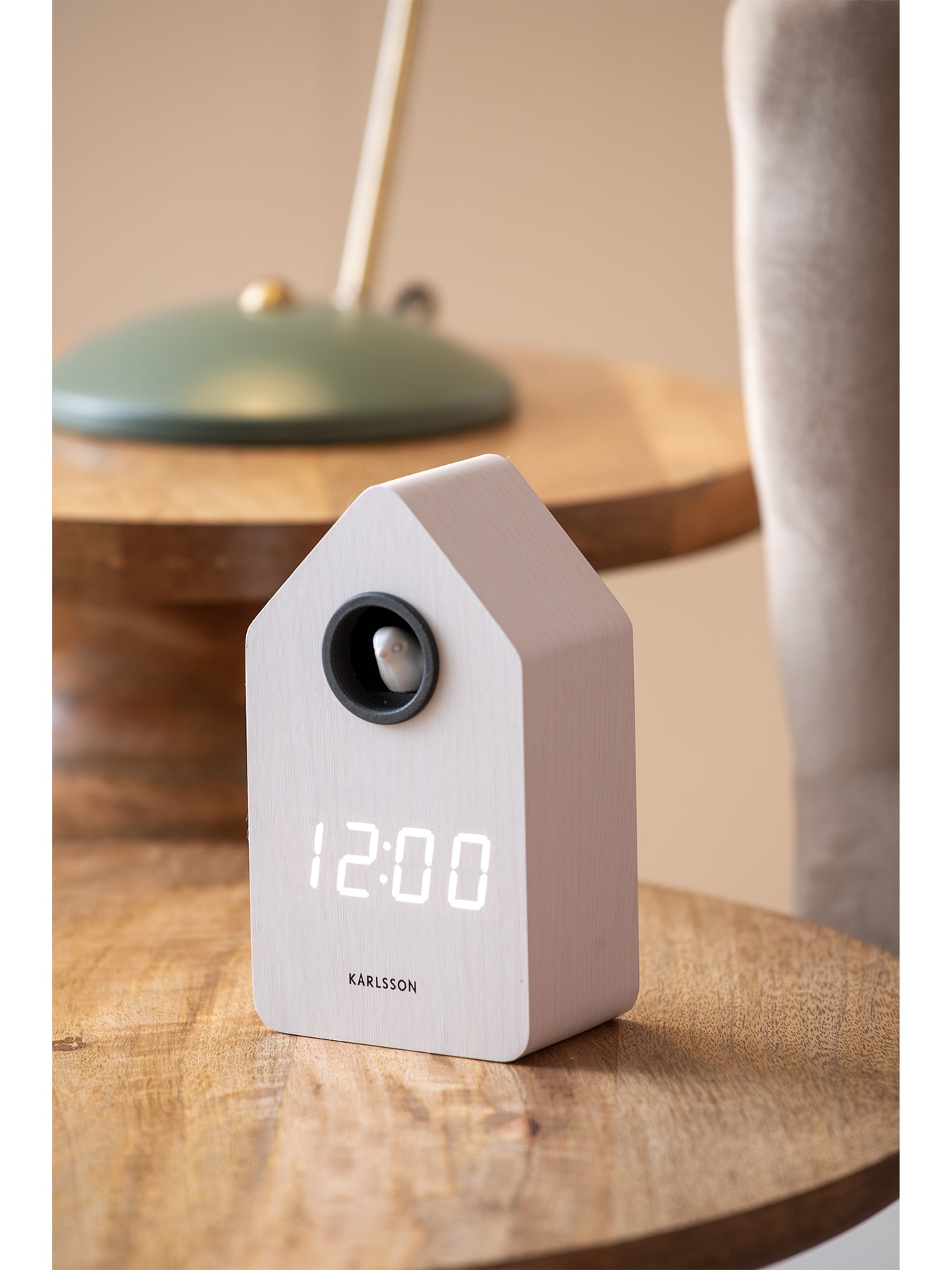 Cuckoo LED Alarm Clock White