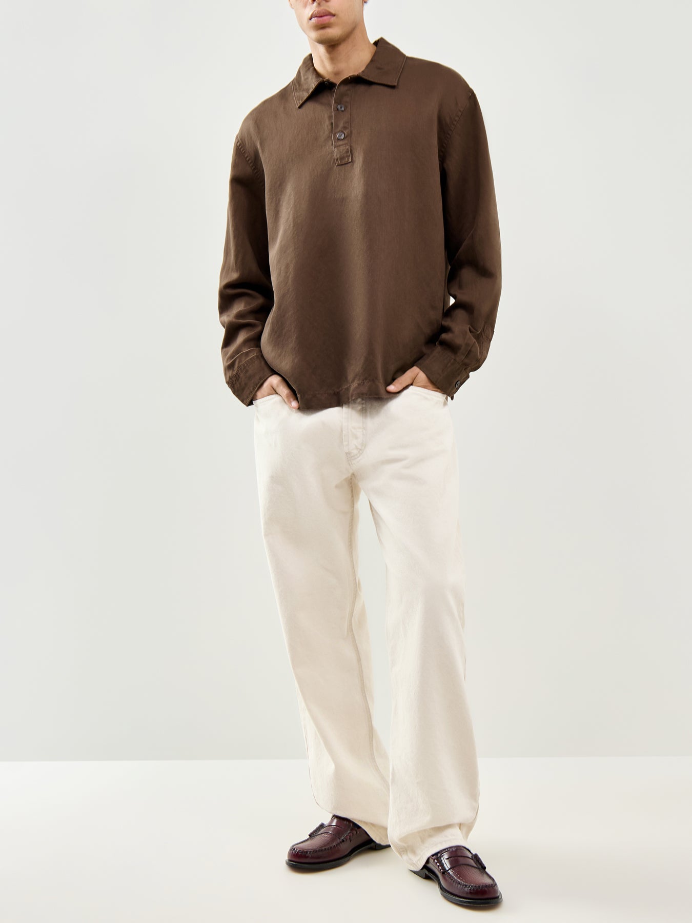 Mika TENCEL Blend Overshirt Brown