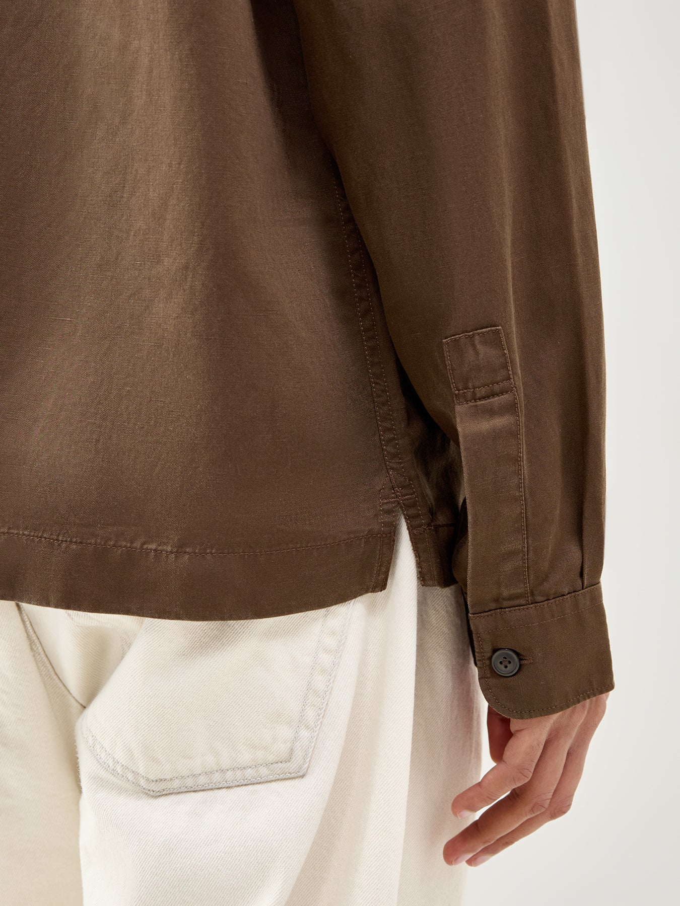 Mika TENCEL Blend Overshirt Brown
