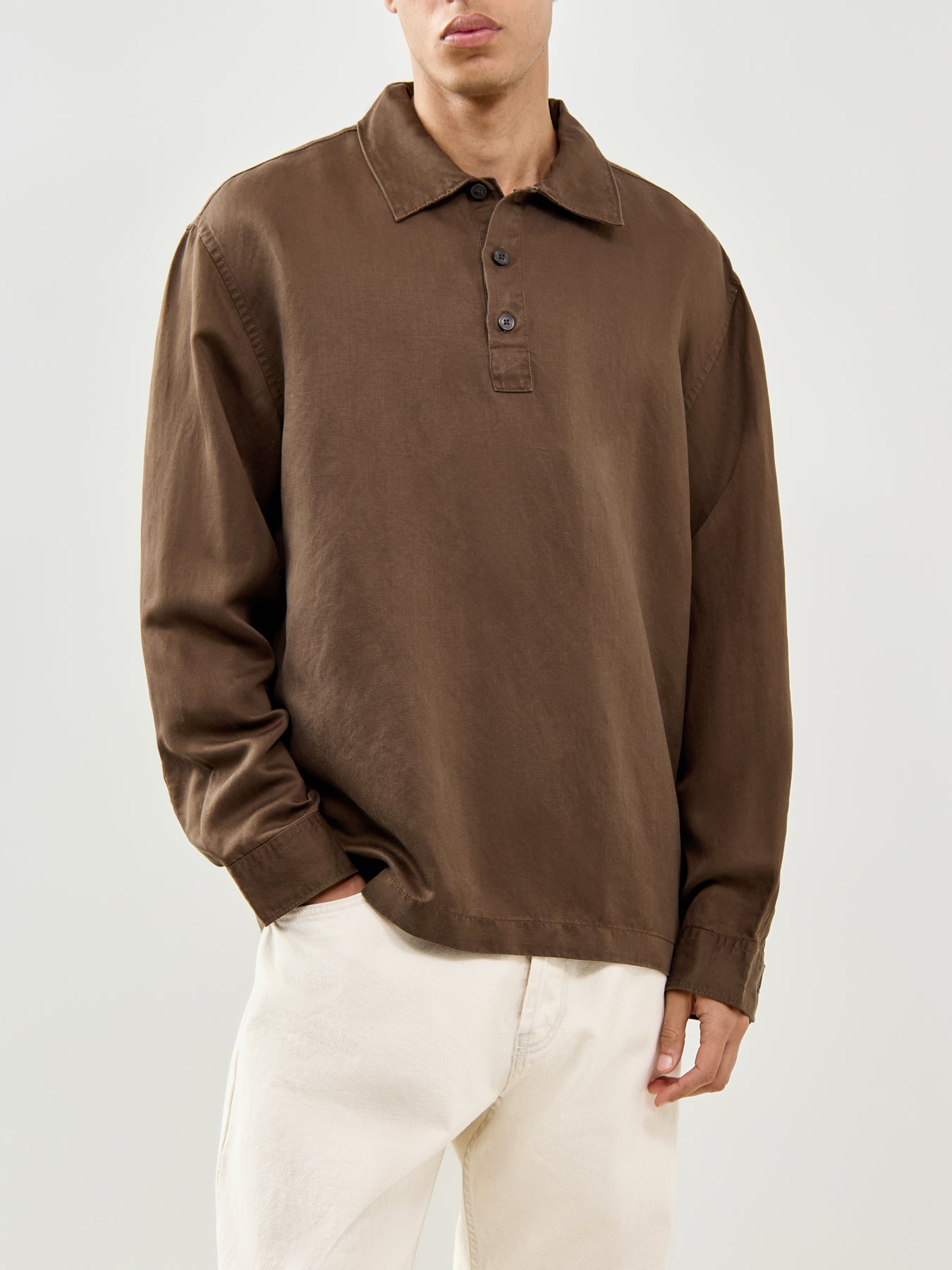 Mika TENCEL Blend Overshirt Brown