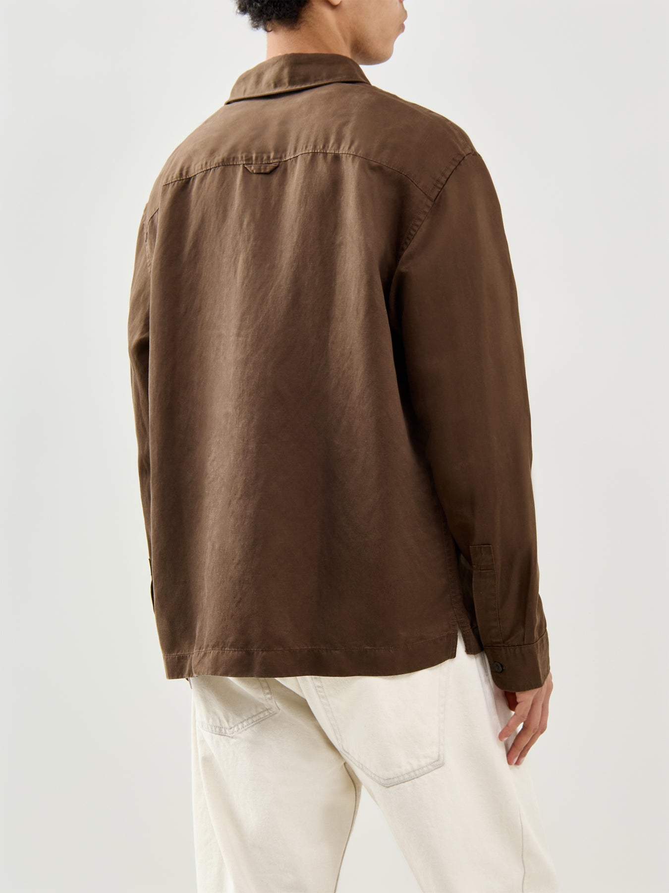 Mika TENCEL Blend Overshirt Brown