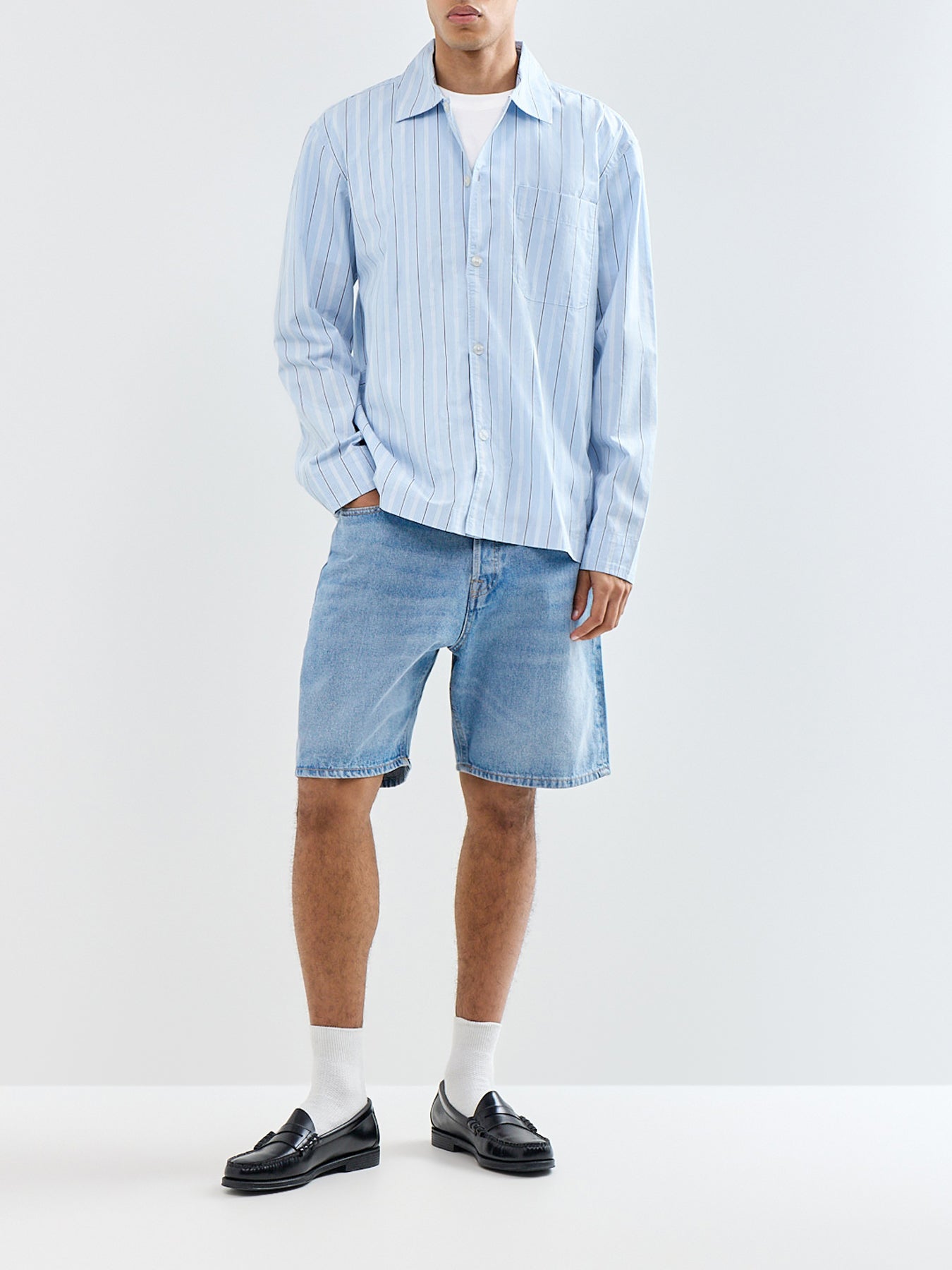 Murray Poplin Overshirt Blue