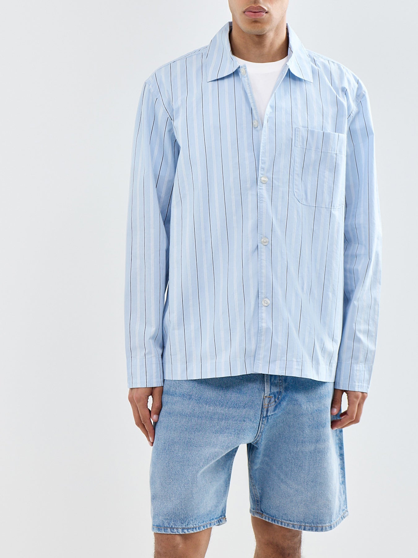 Murray Poplin Overshirt Blue