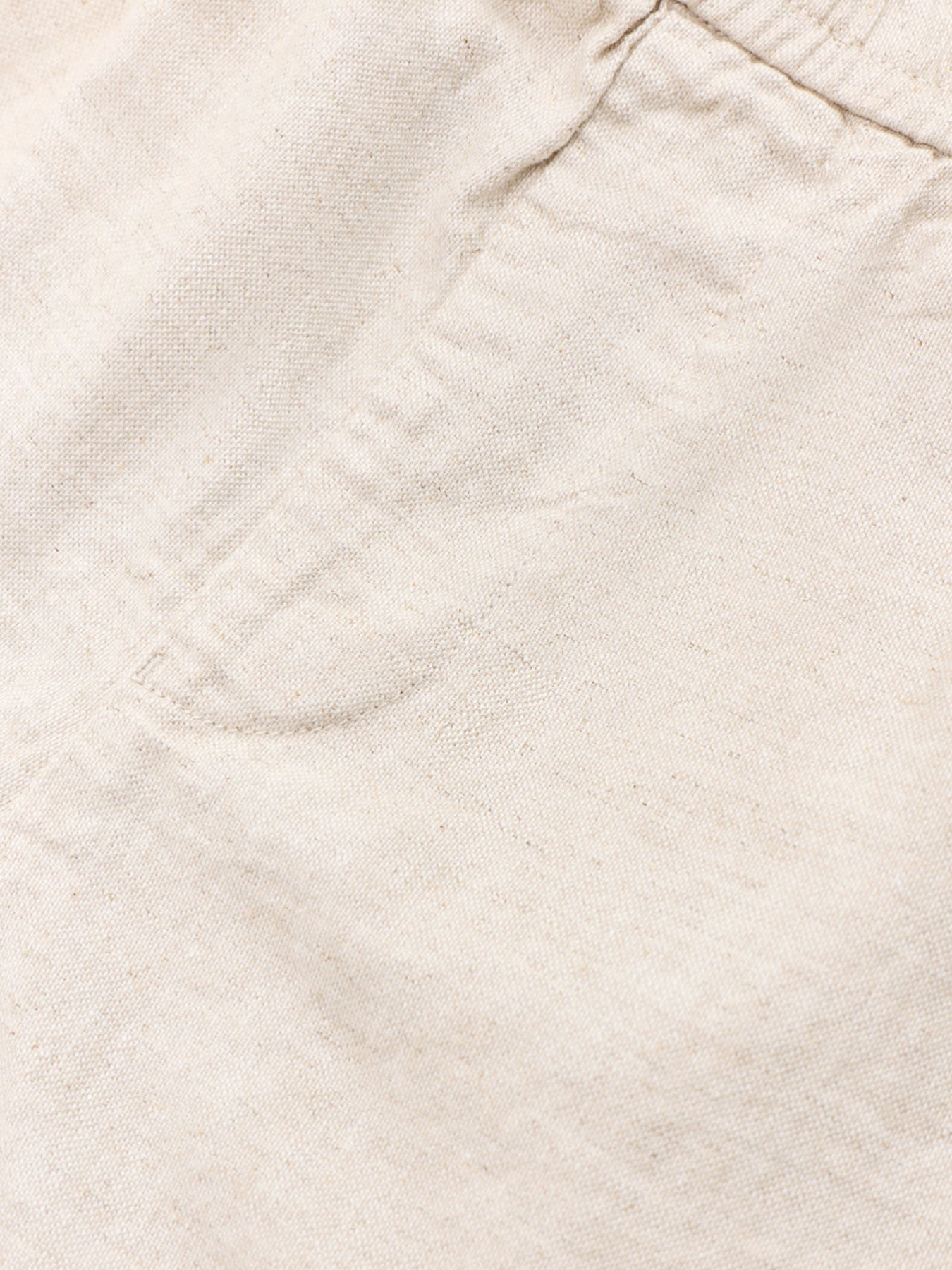 Harvey Regular Fit Linen Blend Shorts Cream