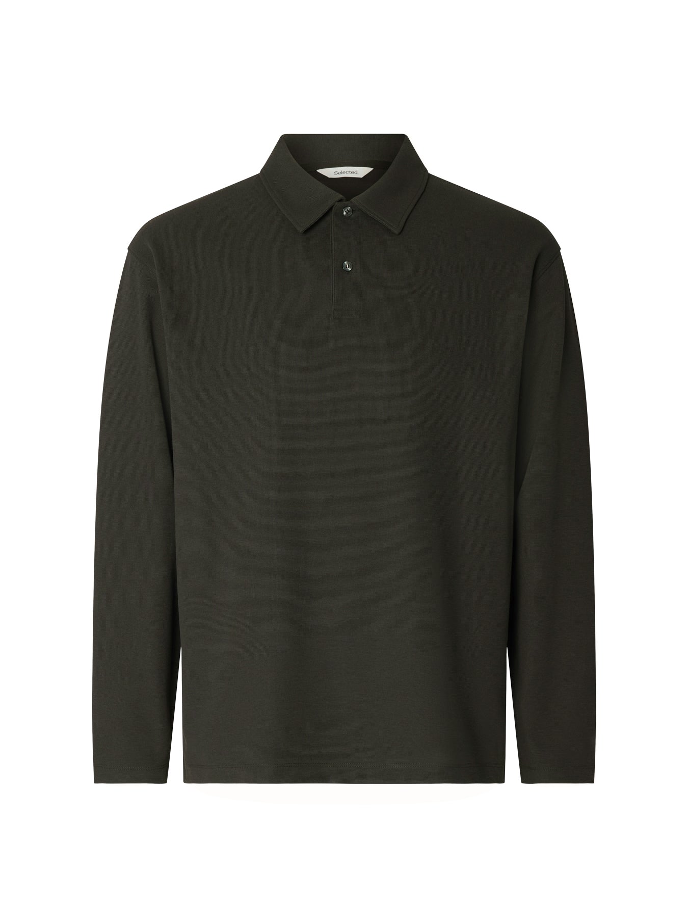 Relax Aiden Long Sleeve Polo Shirt Black