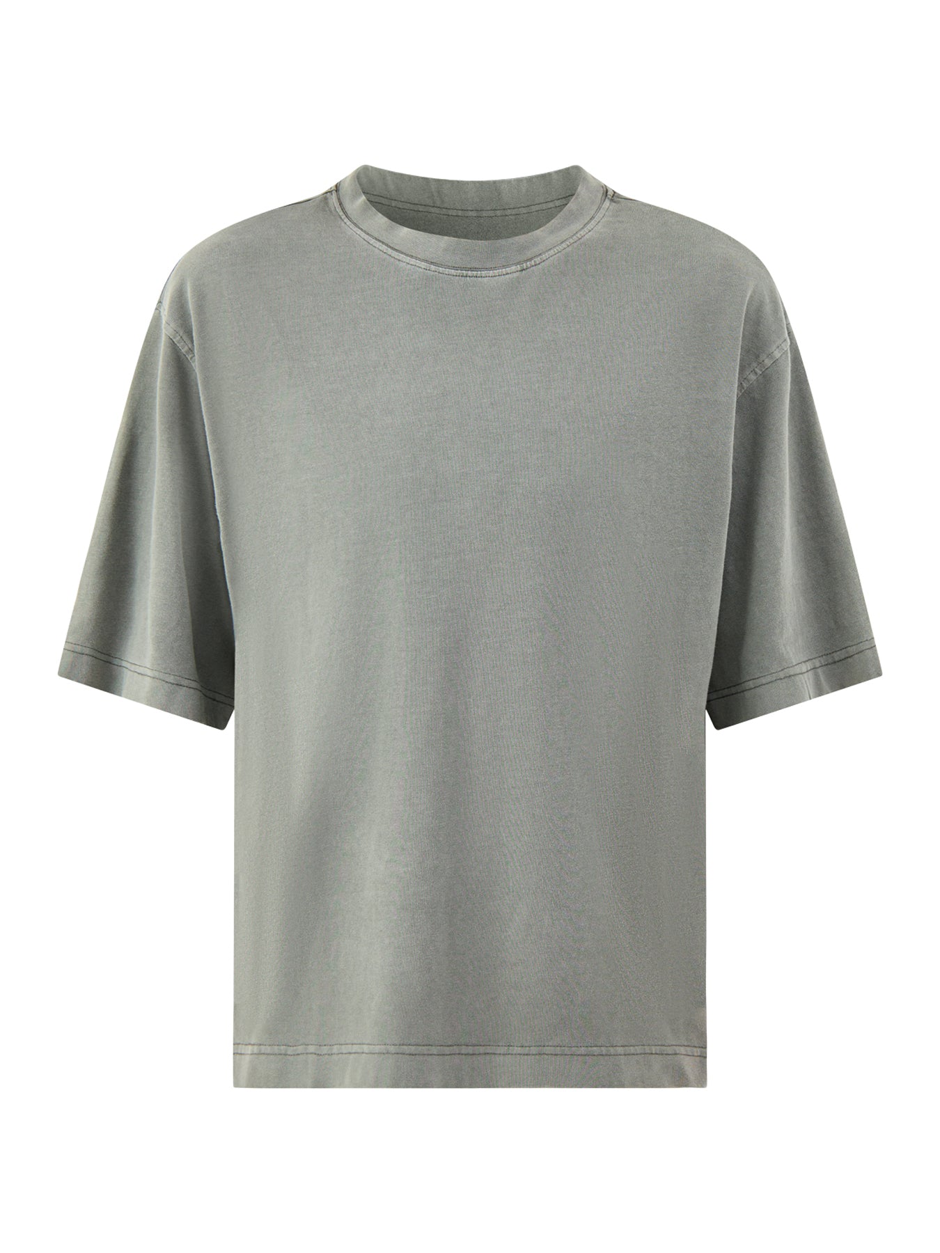 Boxy Crew Neck T-Shirt Grey