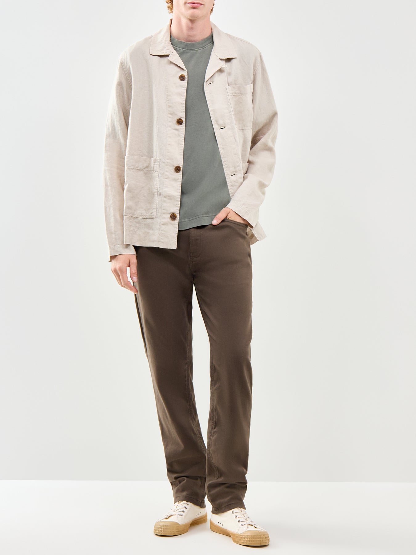 Boxy Crew Neck T-Shirt Grey