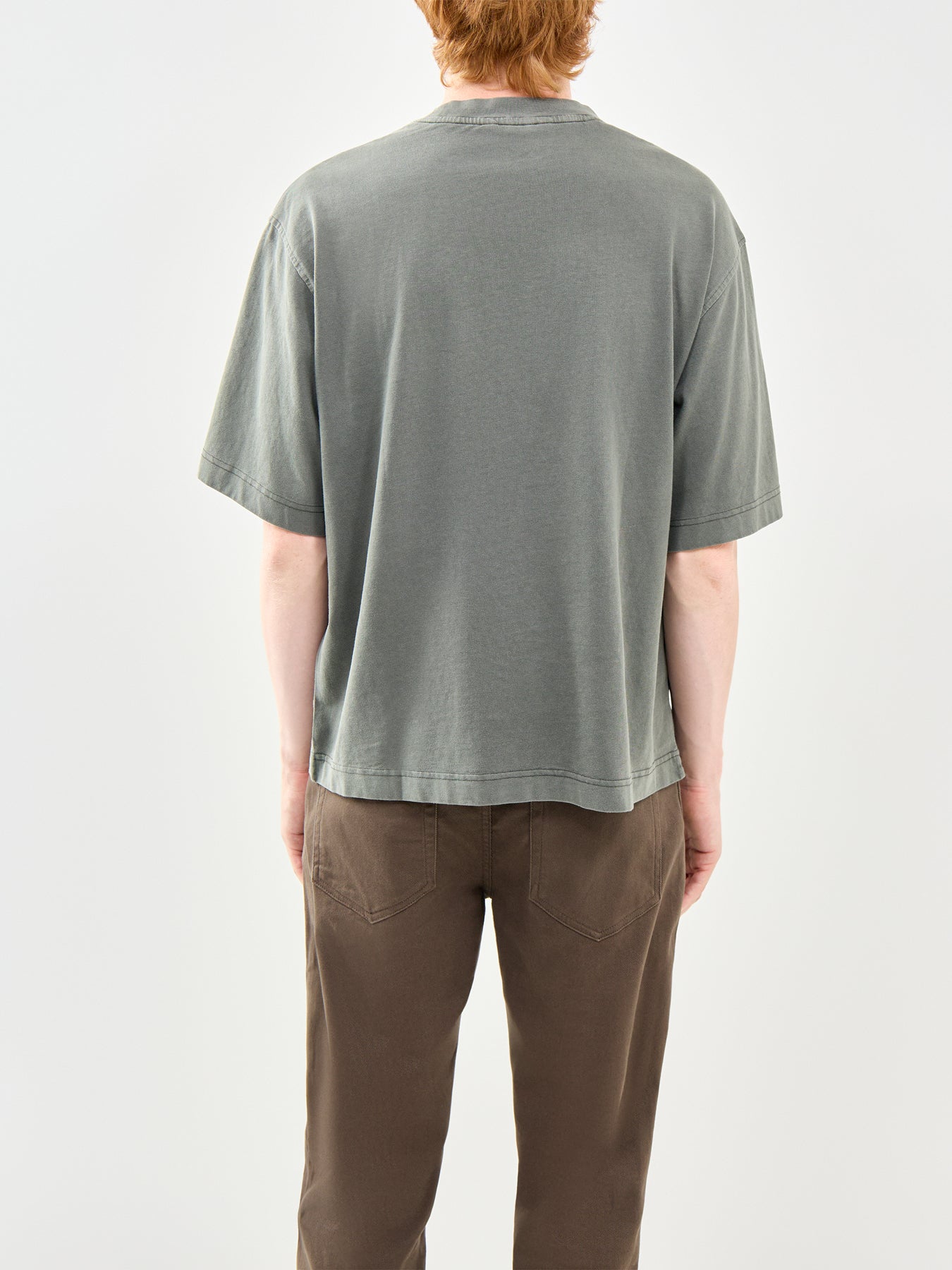 Boxy Crew Neck T-Shirt Grey