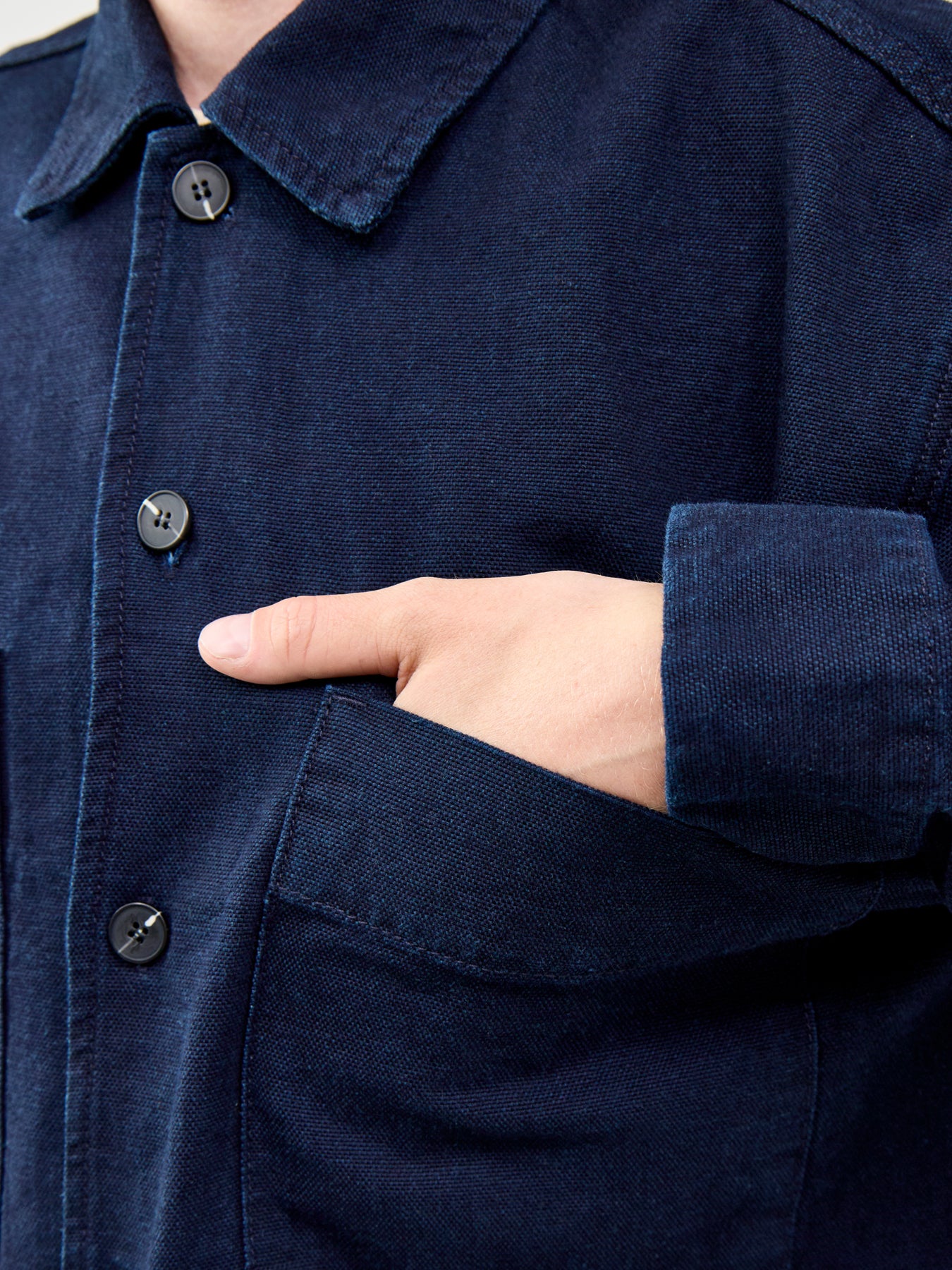 Relaxed Fit Denim Overshirt Blue