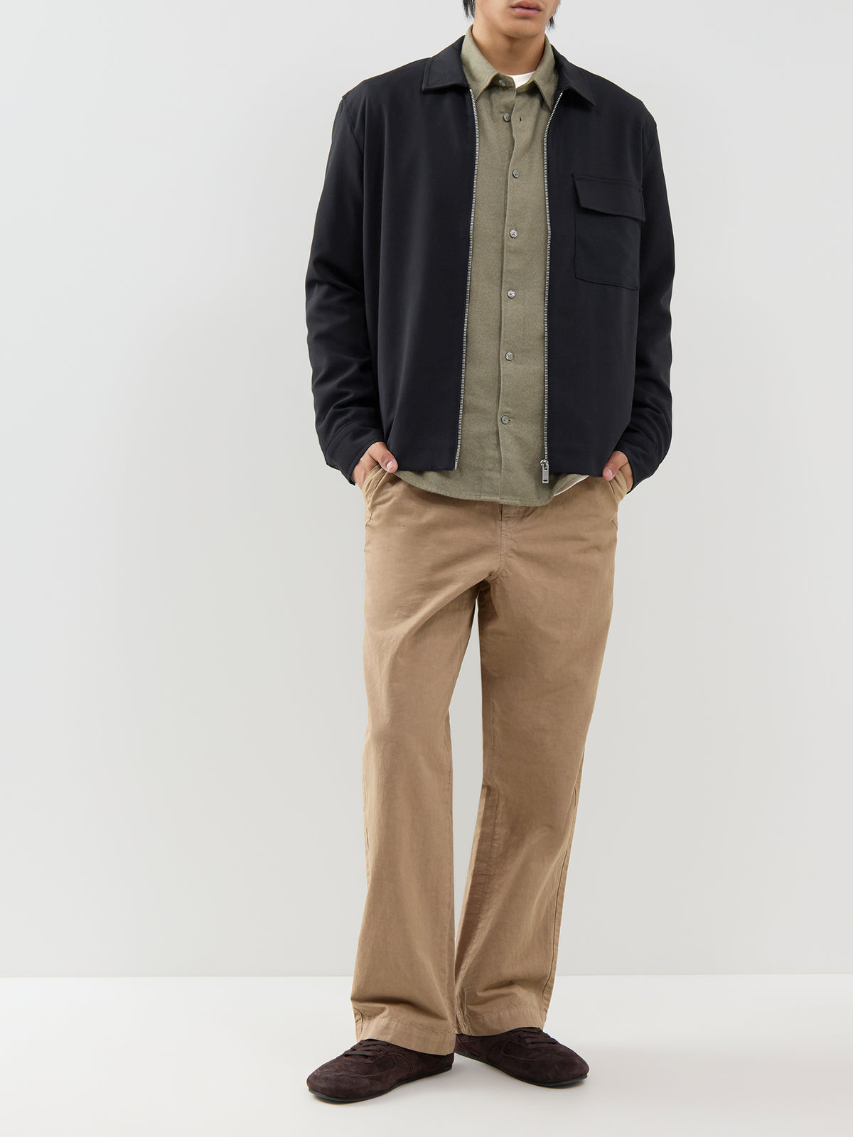 Organic Cotton Noah Brushed Twisted Shirt - Kalamata