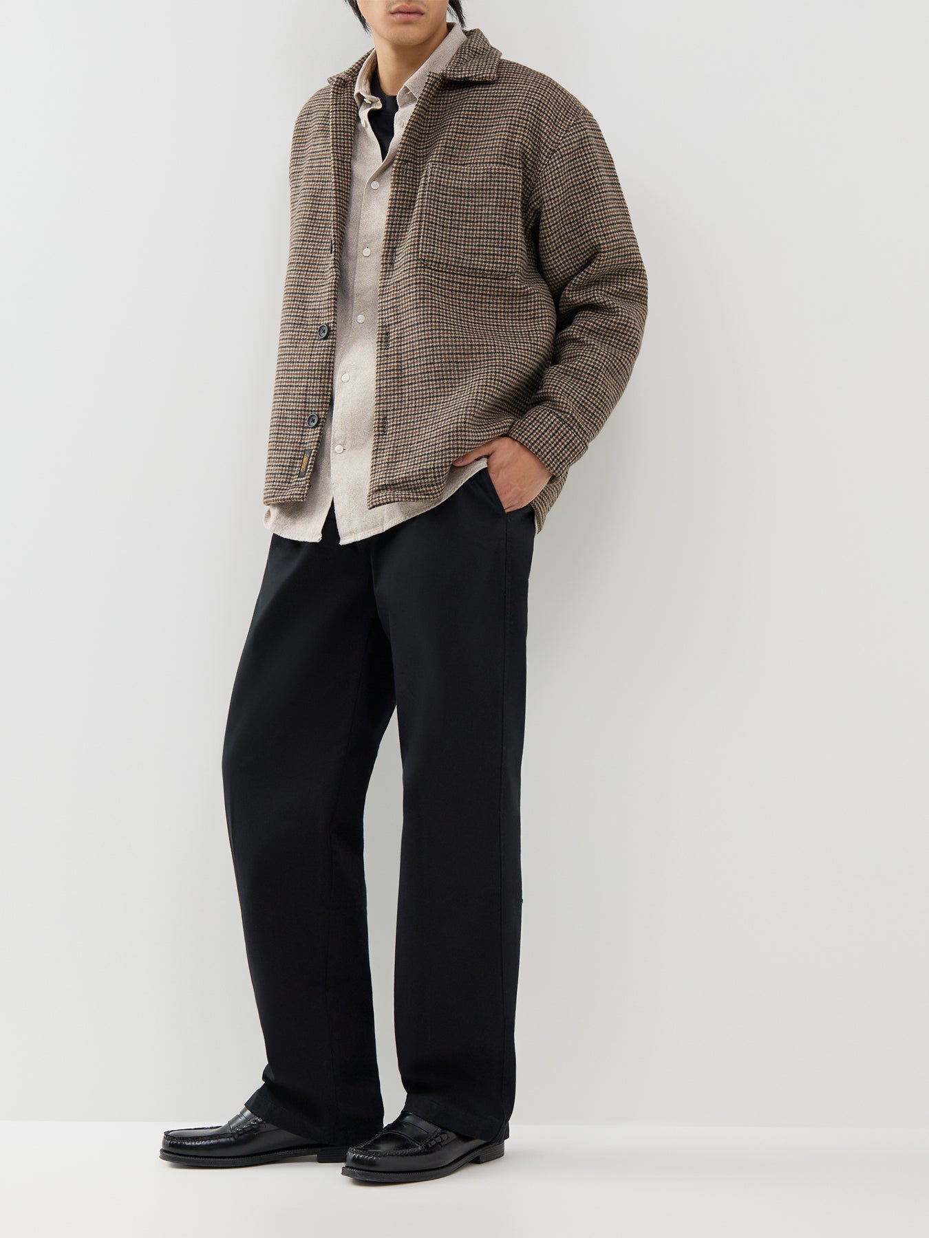 Organic Cotton Noah Brushed Twisted Shirt - Egret