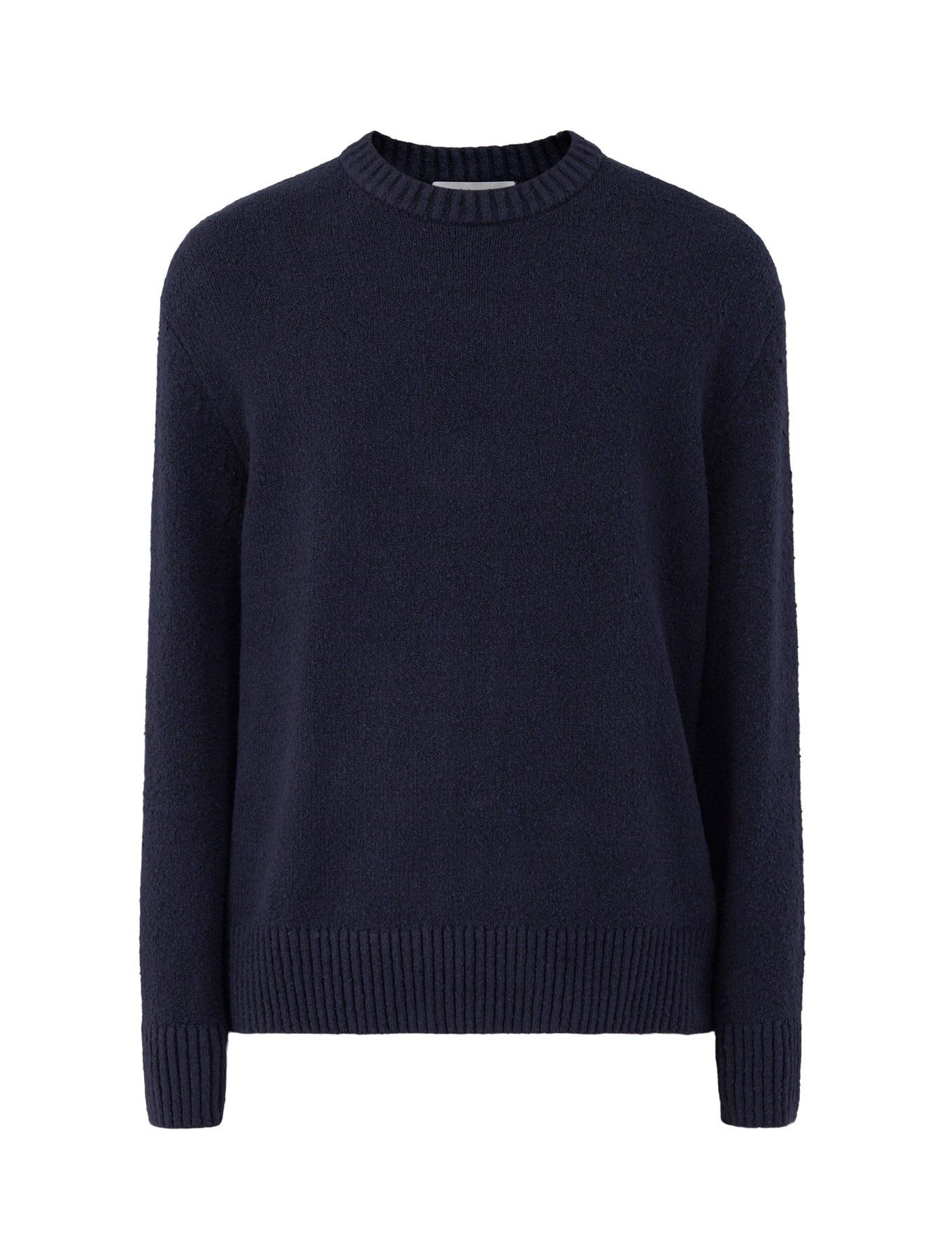 Organic Cotton Blend Halex Knitted Crew Neck - Navy