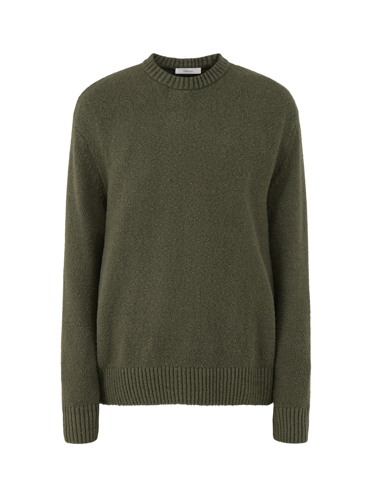 Organic Cotton Blend Halex Knitted Crew Neck - Forest Night