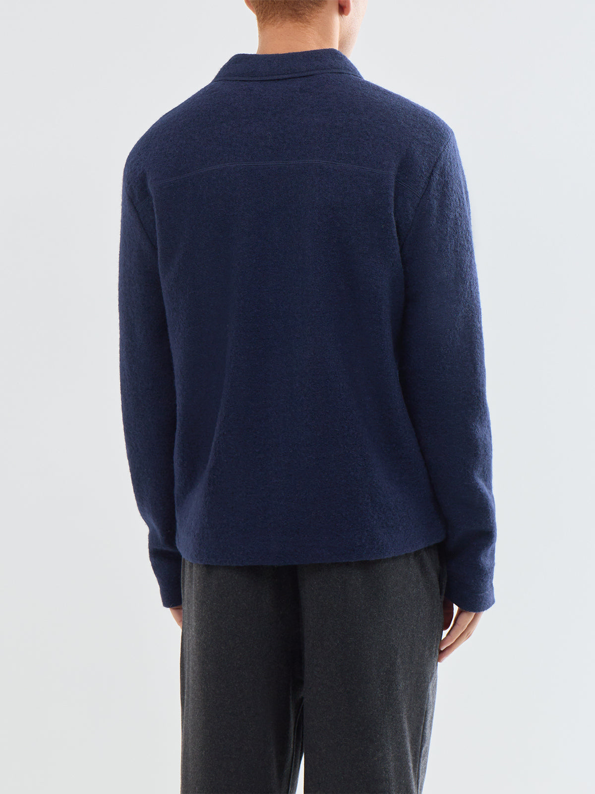 Nealy Wool Workwear Cardigan - Sky Captain