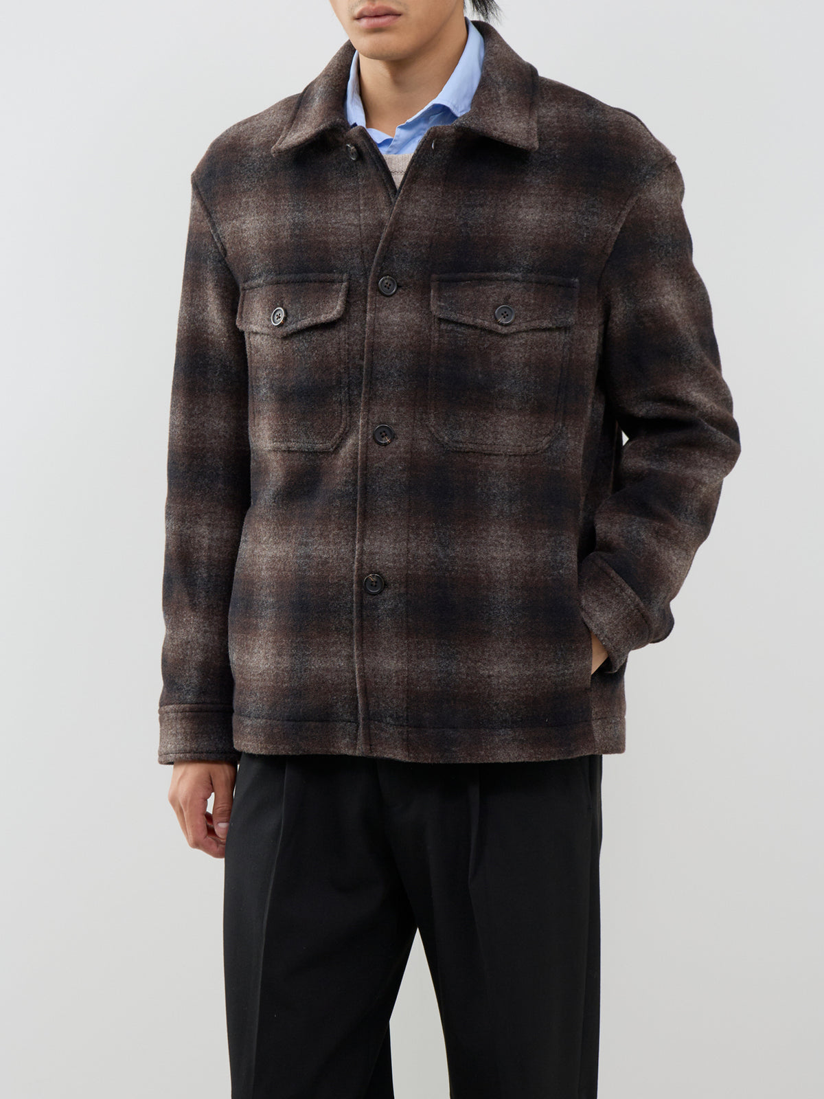 Wool Blend Mitch Shirt Jacket - Delicioso